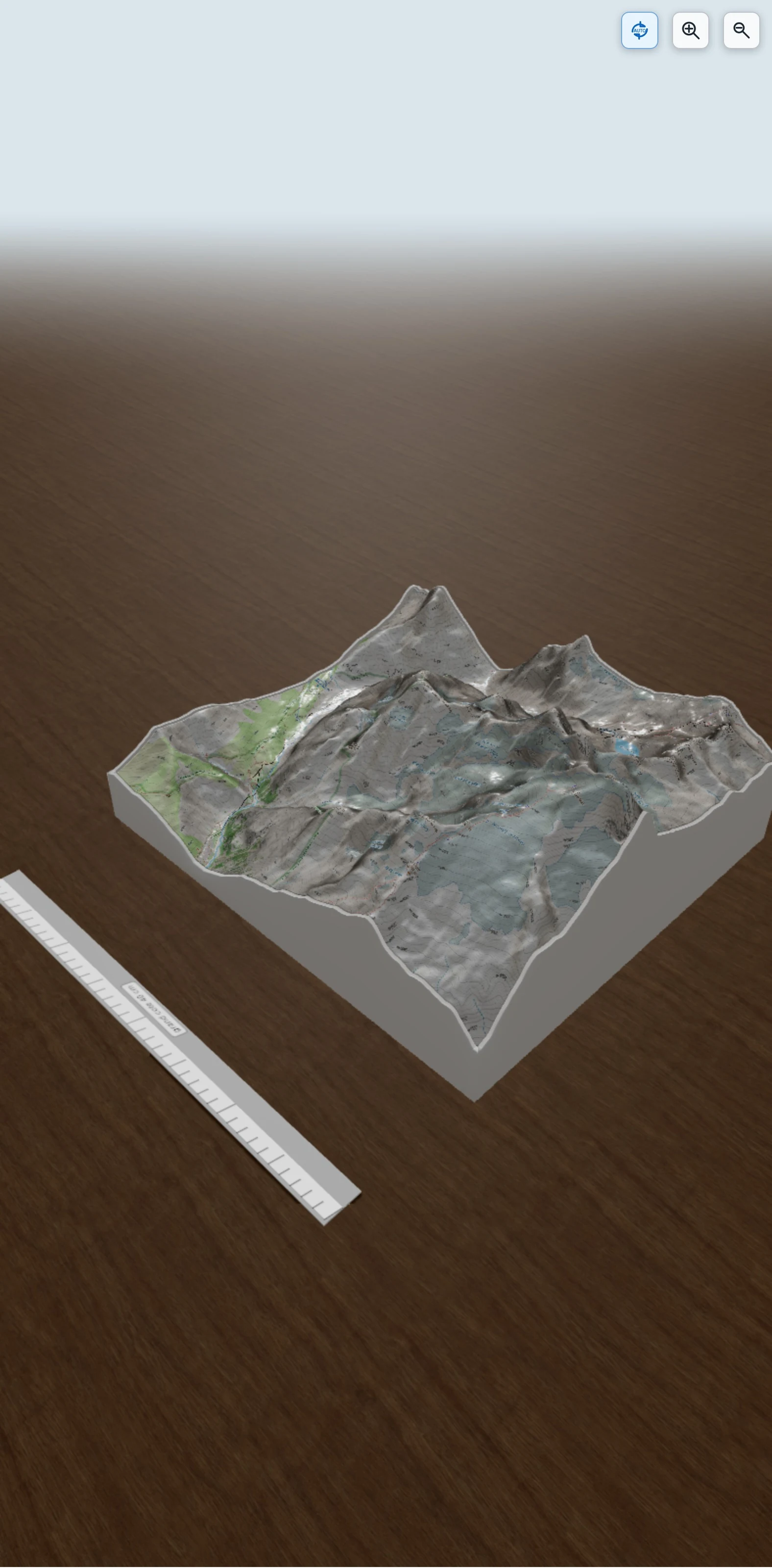Carte en relief 3D de pic nord des cavales, avec relief topographique