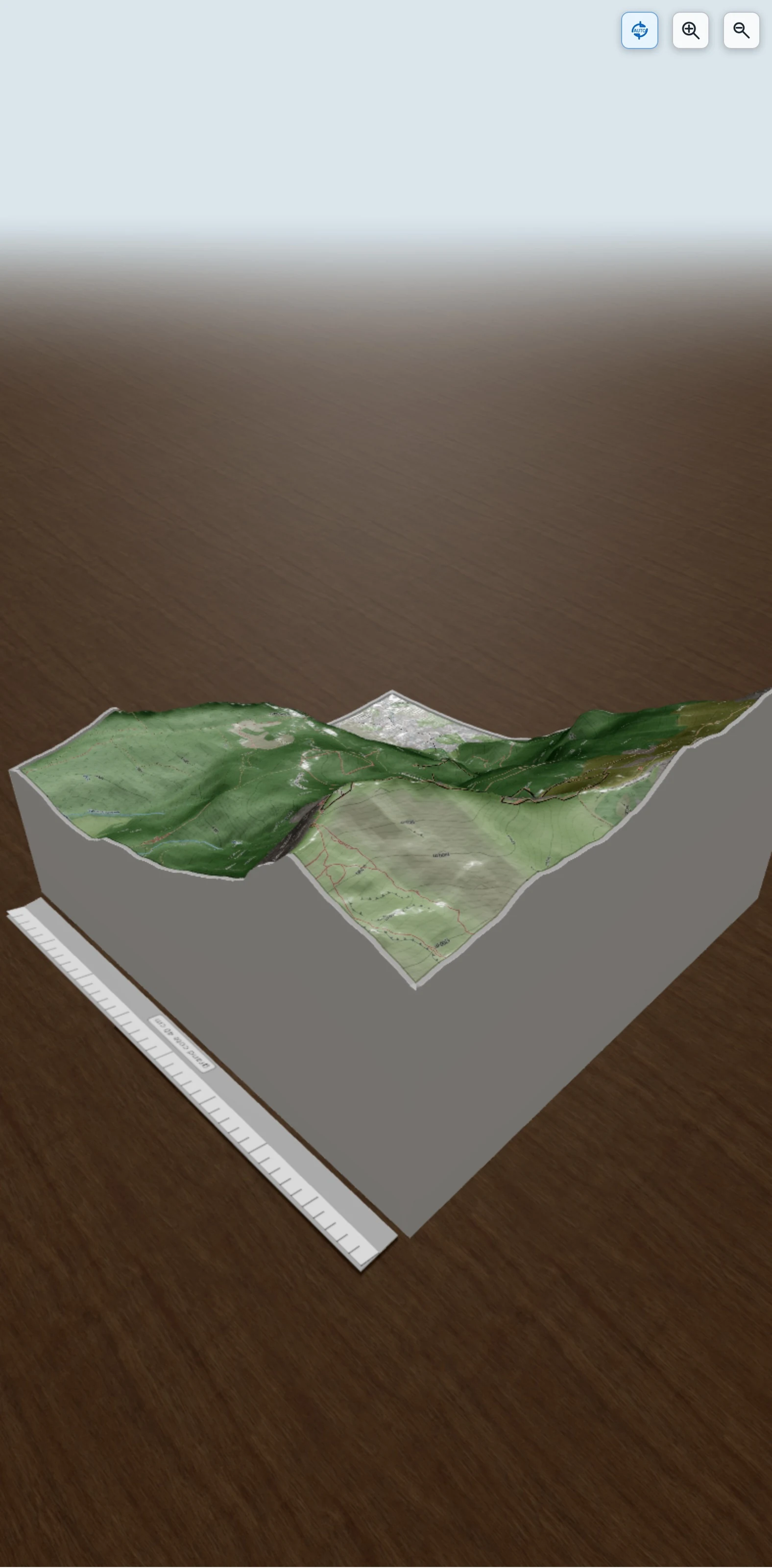 Carte en relief 3D de Pic Saint Michel, avec relief topographique