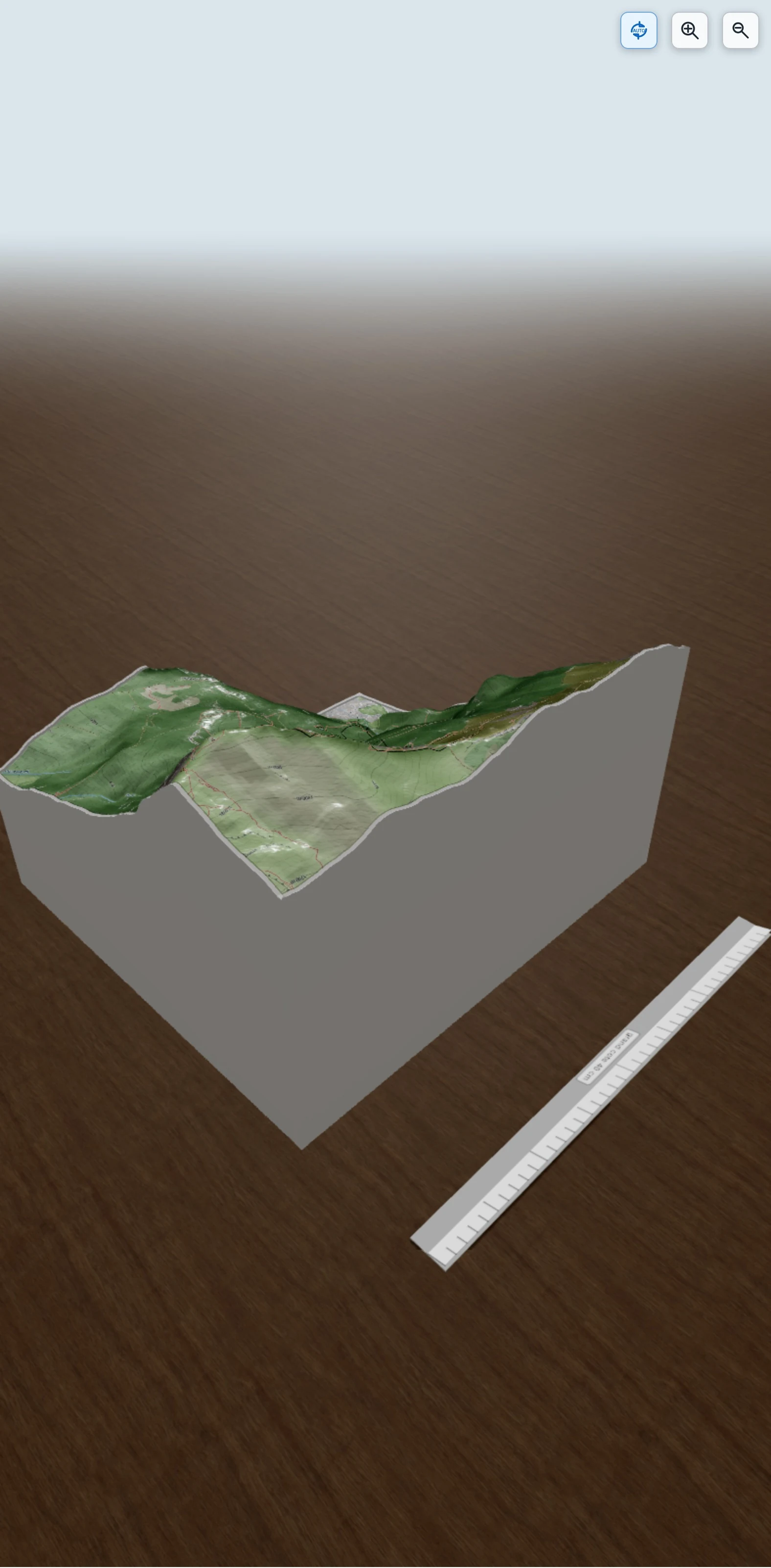 Carte en relief 3D de Pic st michel par col de l'arc AR, avec relief topographique