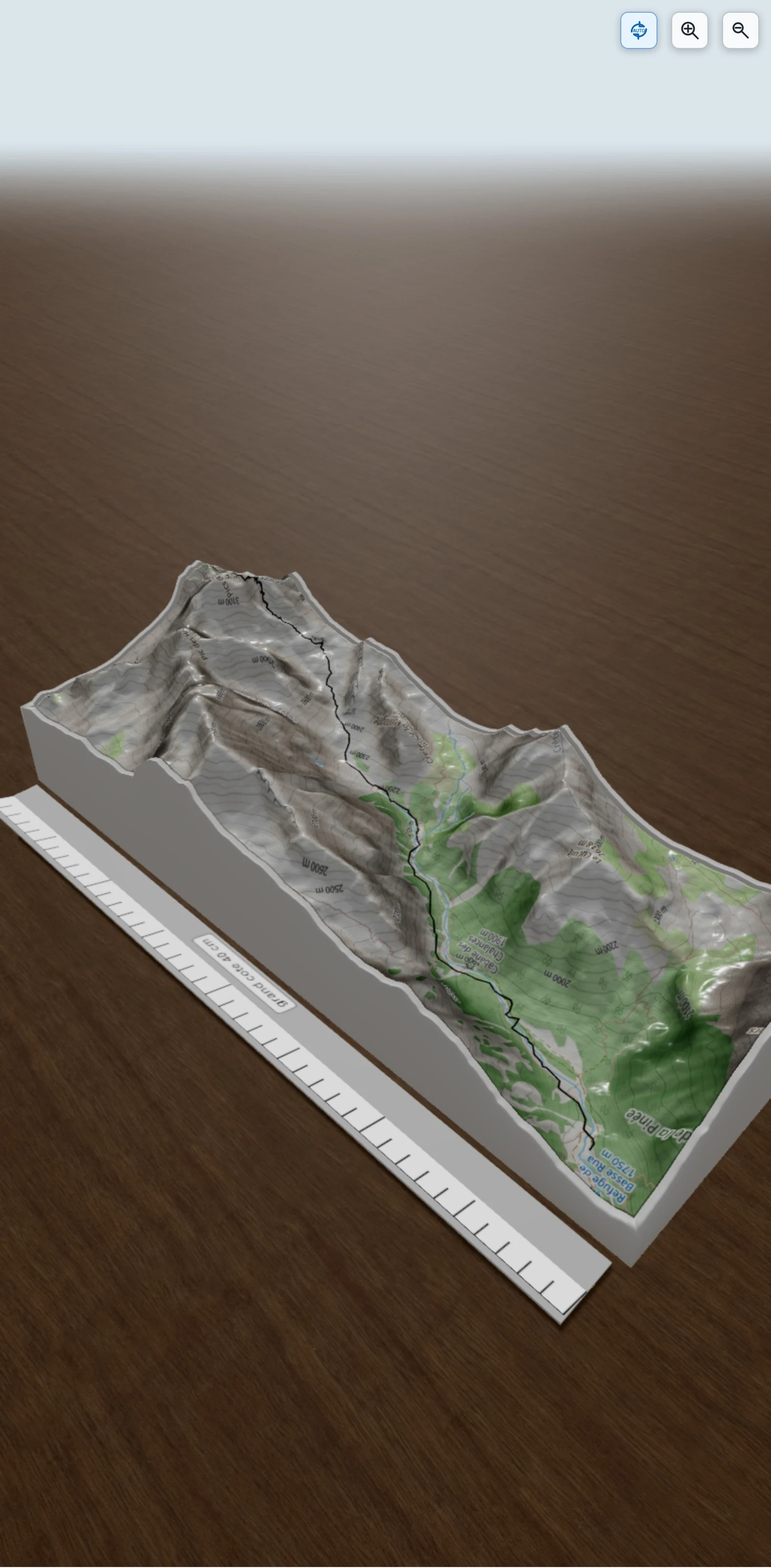 Carte en relief 3D de Pics de la Font Sancte Nord, avec relief topographique