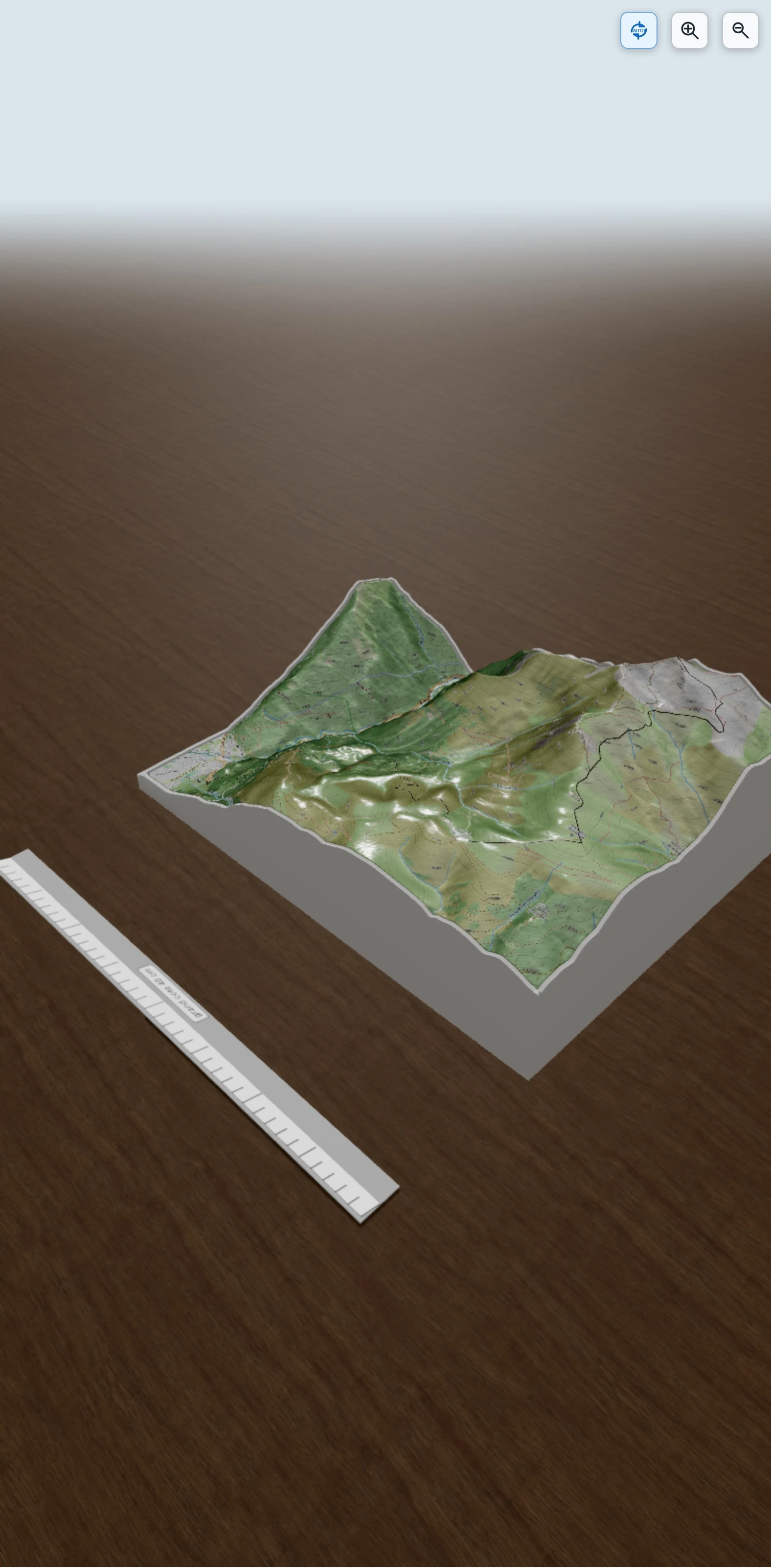 Carte en relief 3D de Pierrefitte-Nestalas - Cabaliros, avec relief topographique