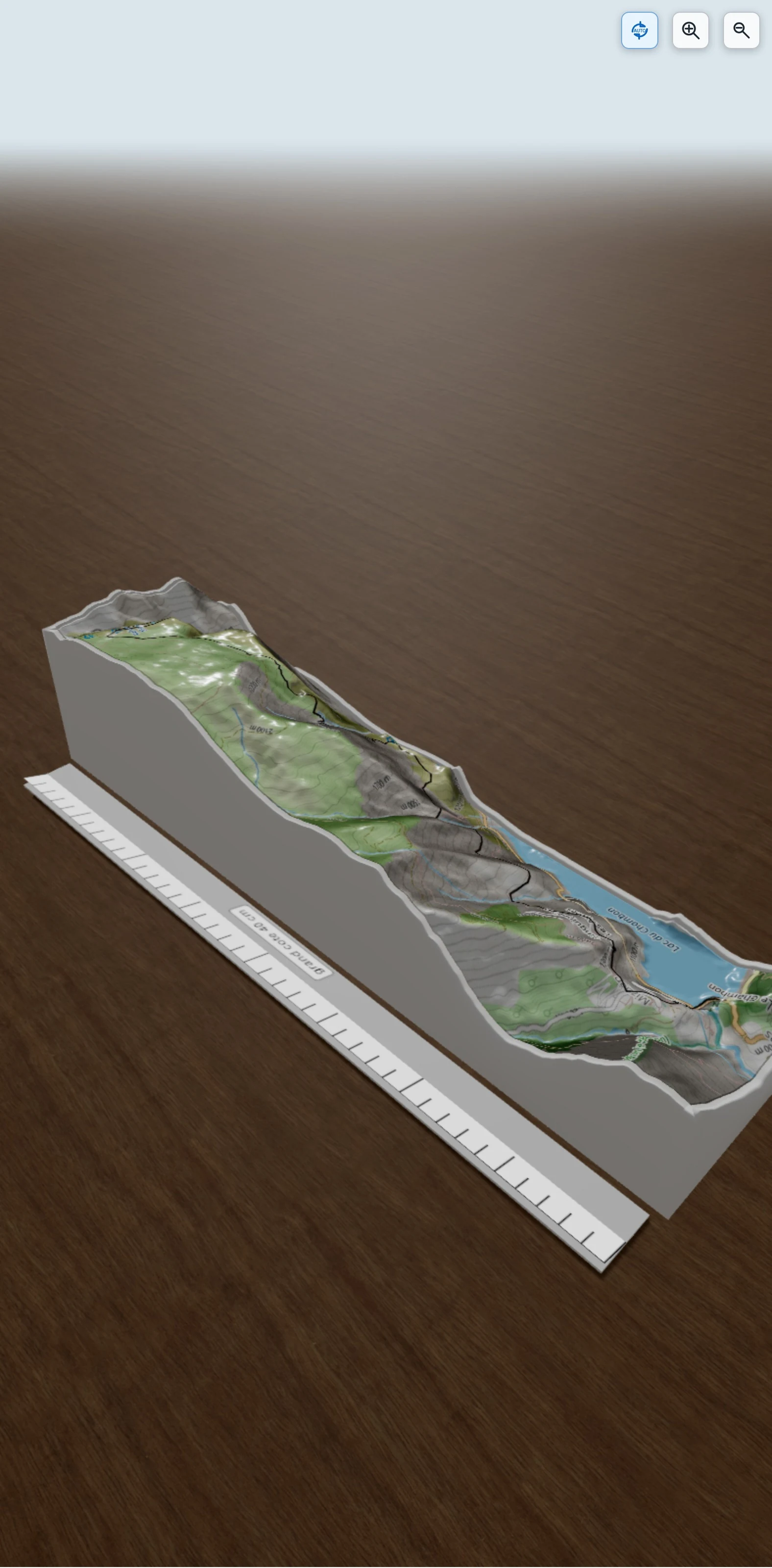 Carte en relief 3D de Plateau d\'Emparis 1, avec relief topographique