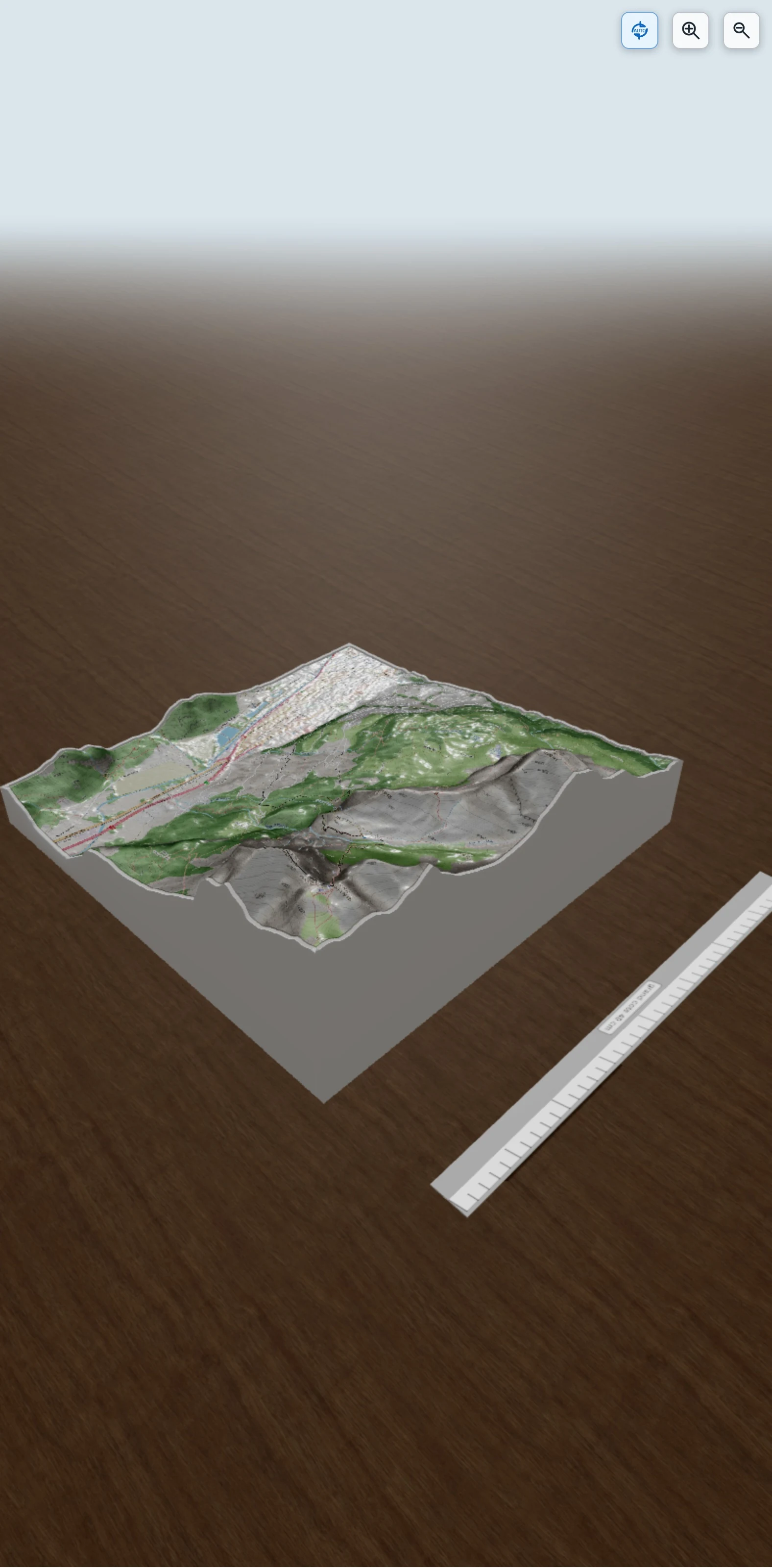 Carte en relief 3D de Pointe d\'Areu, par Doran, avec relief topographique