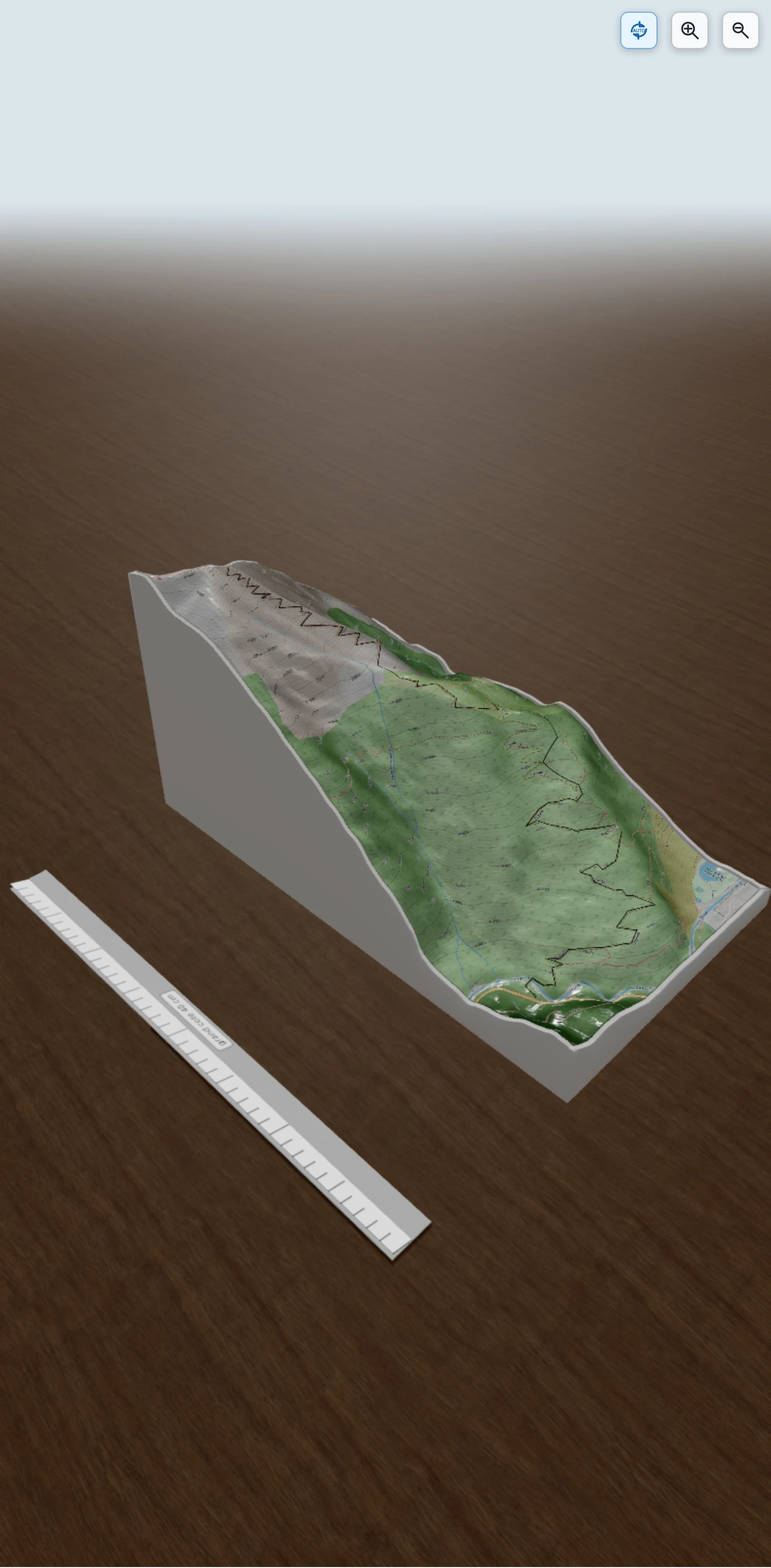 Carte en relief 3D de Pointe de Cote Belle, avec relief topographique
