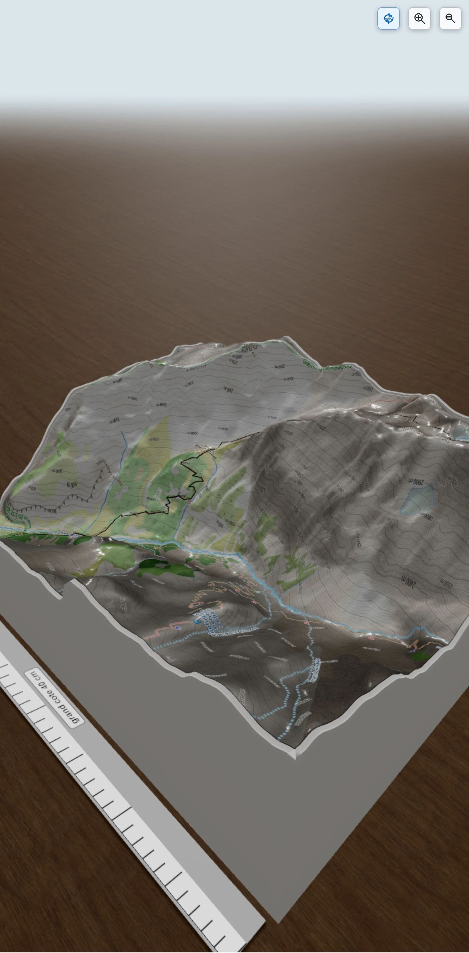 Carte en relief 3D de Pointe de la Celse Niere, avec relief topographique