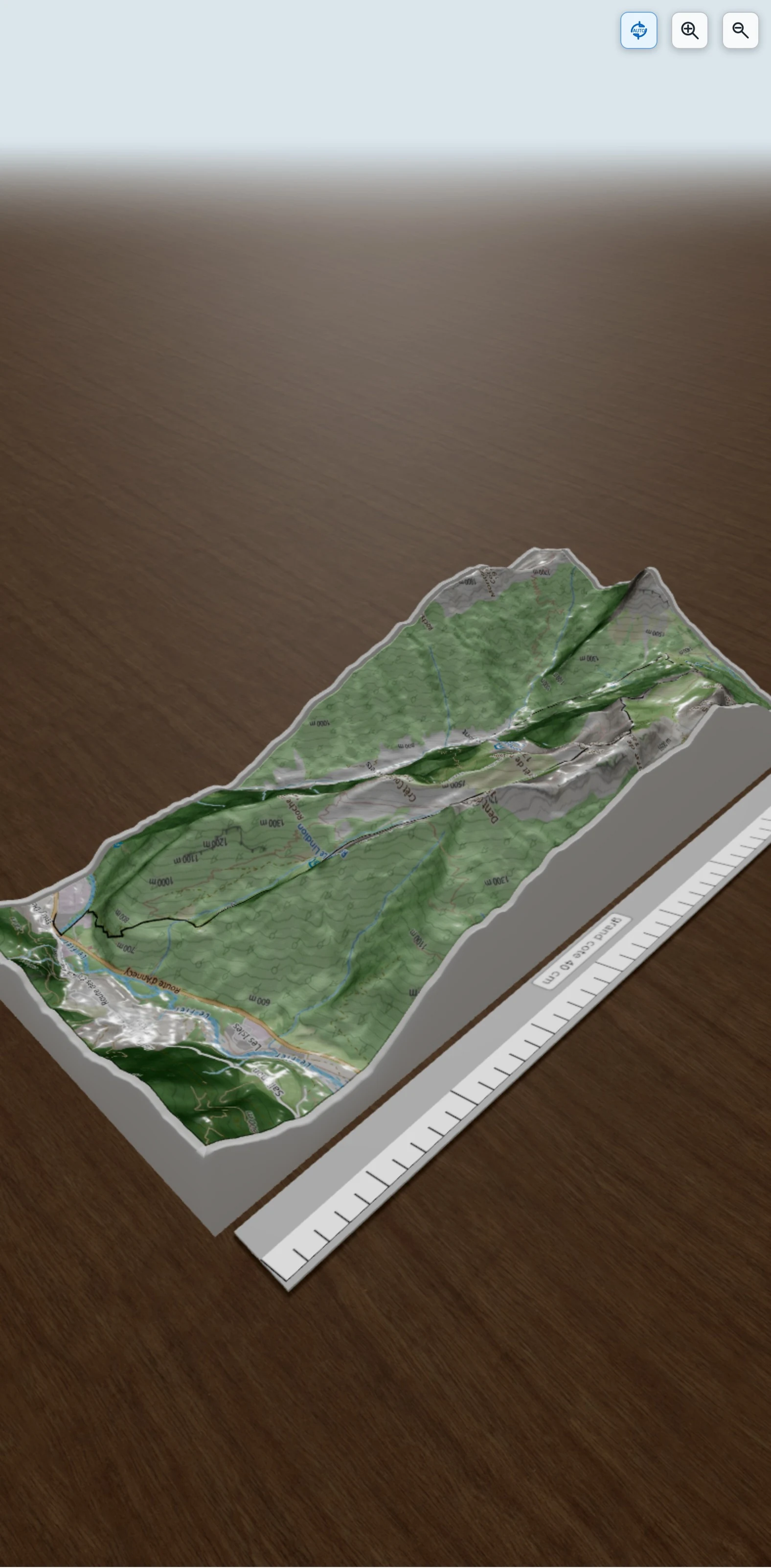 Carte en relief 3D de Pointe de Talamarche-Roc Lancrenaz, avec relief topographique