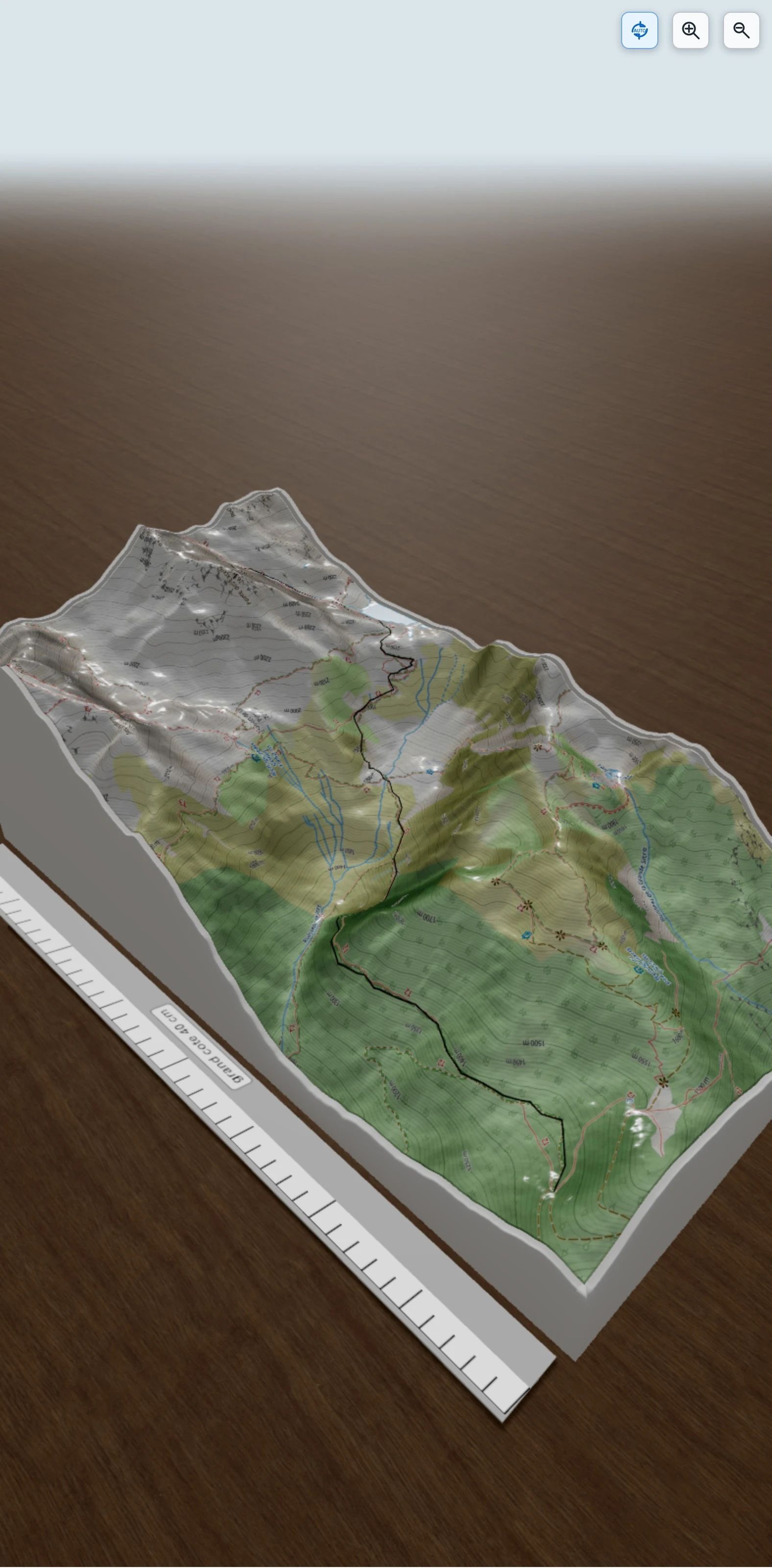 Carte en relief 3D de Pointe des excellences, avec relief topographique