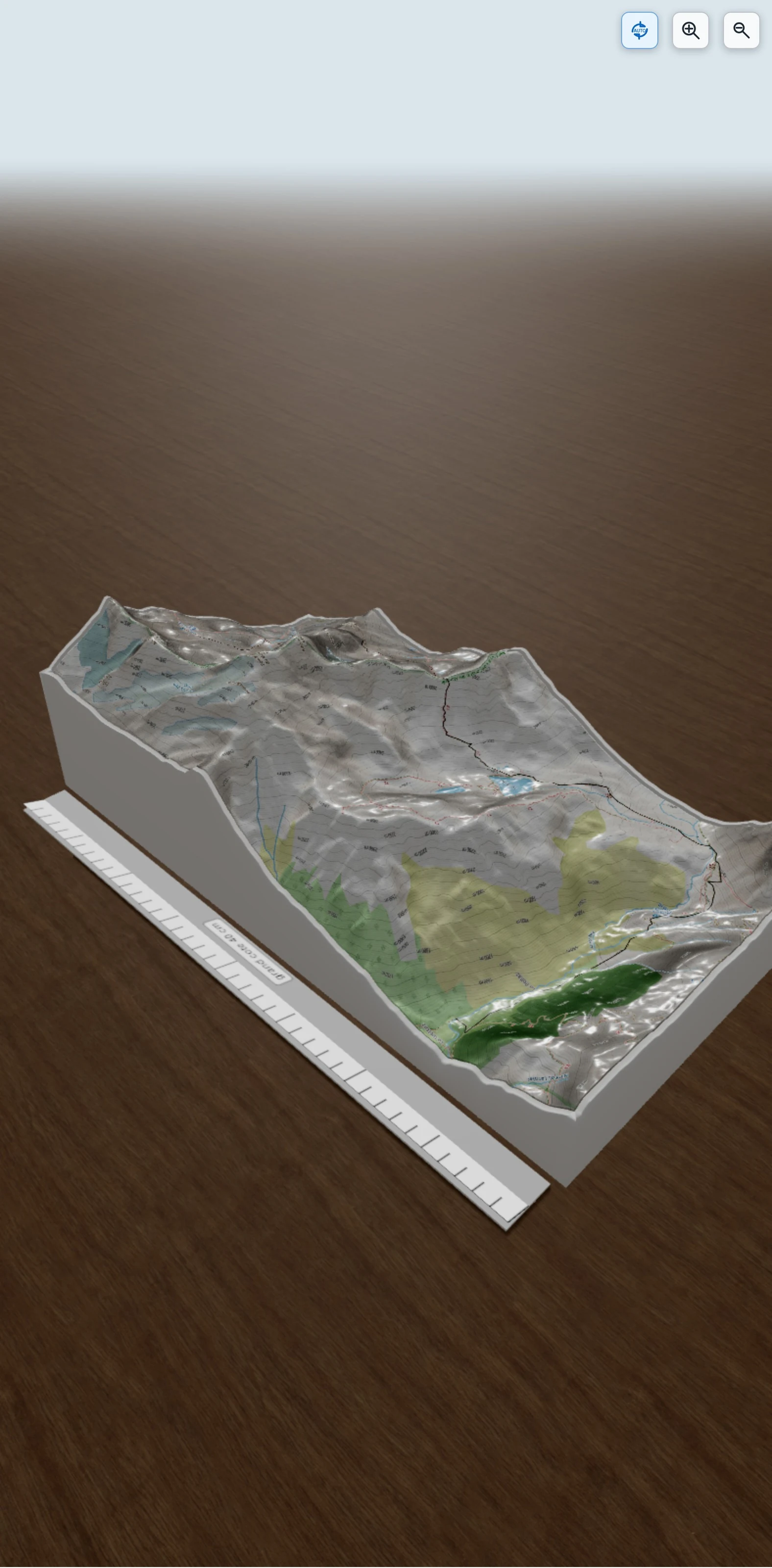 Carte en relief 3D de Pont de la Rollaz Refufe Robert blanc par le Lac Jovet, avec relief topographique