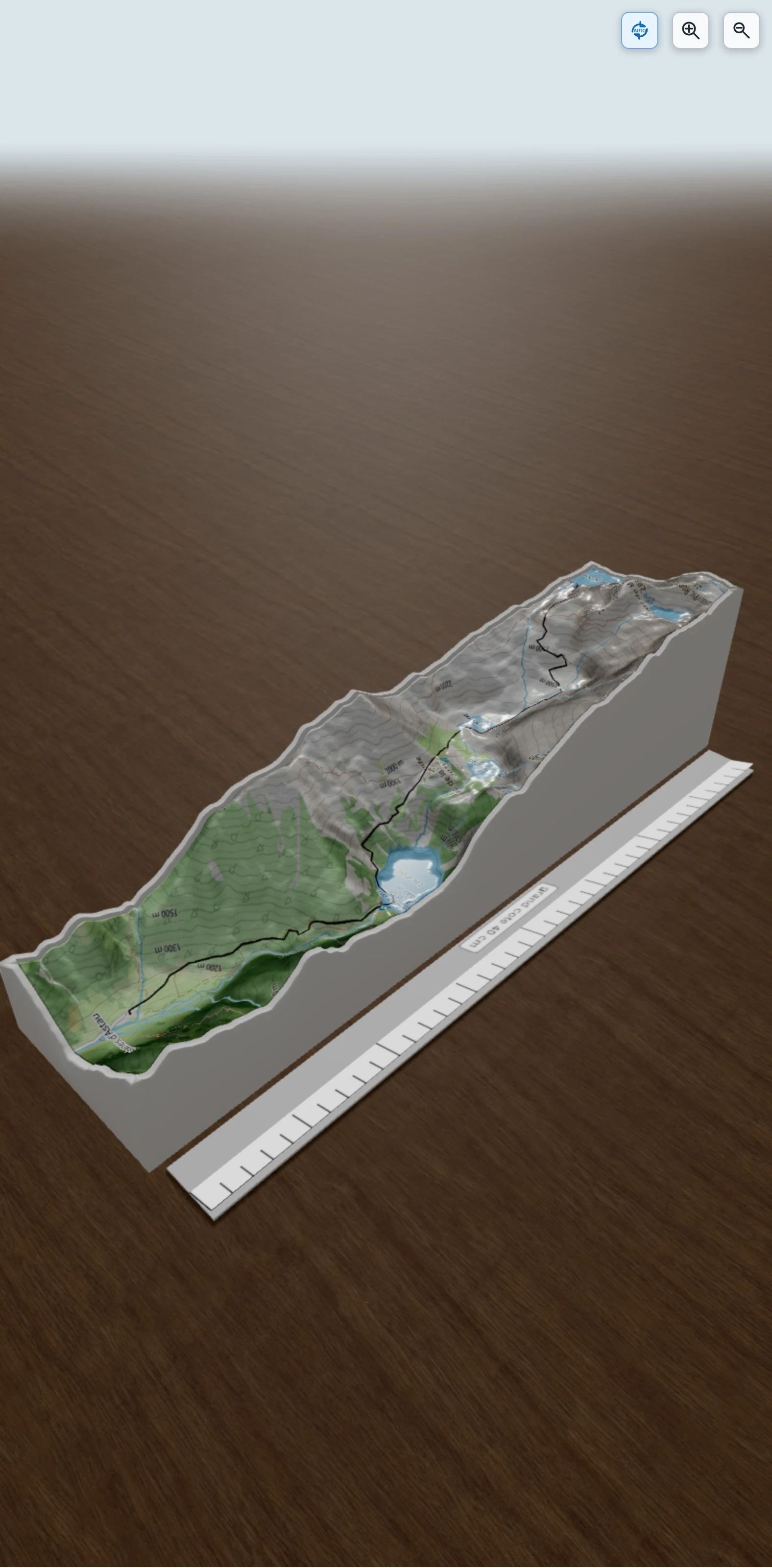 Carte en relief 3D de PORTILLION, avec relief topographique