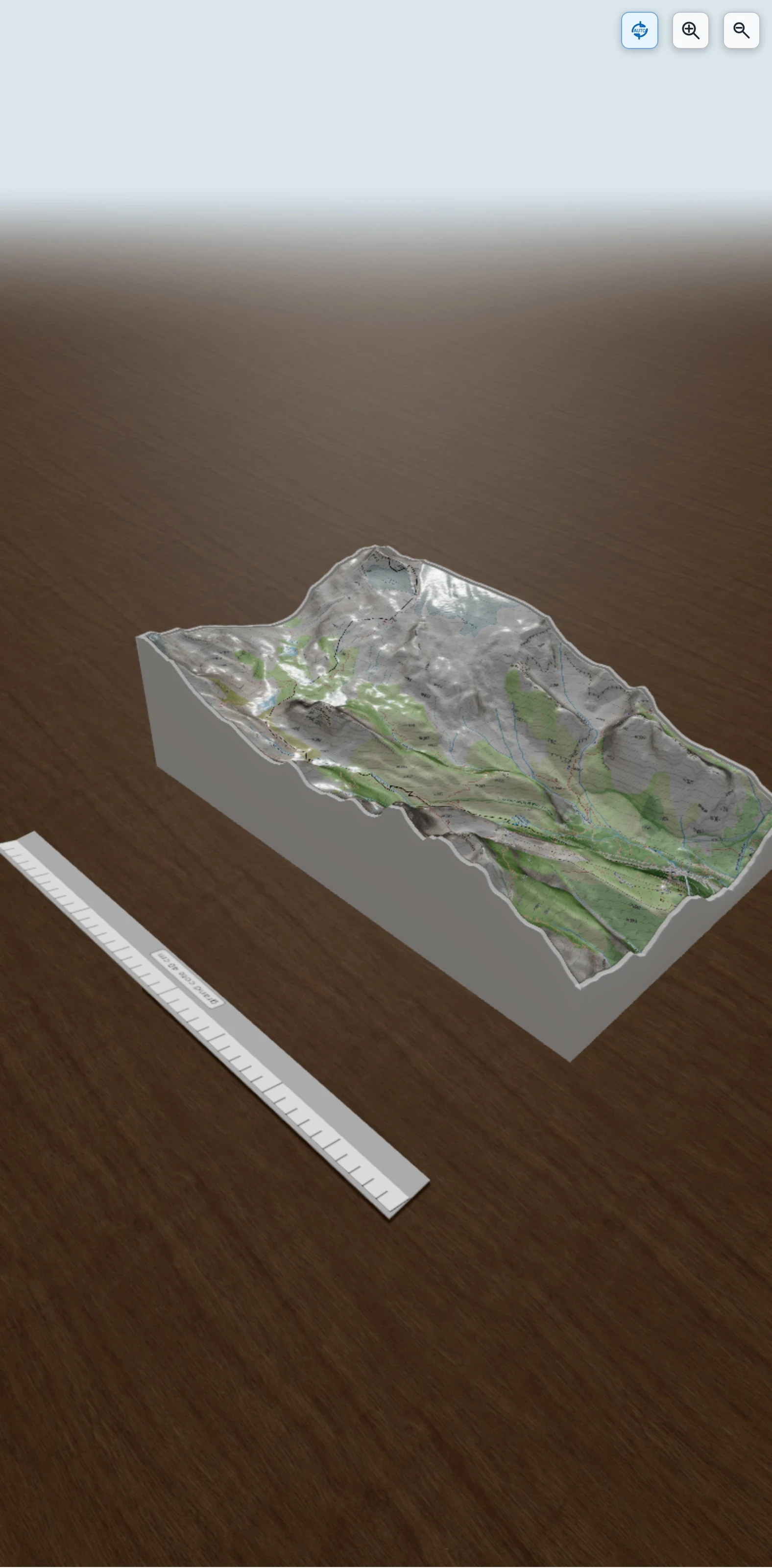 Carte en relief 3D de Pralo_pte_Rechasse, avec relief topographique