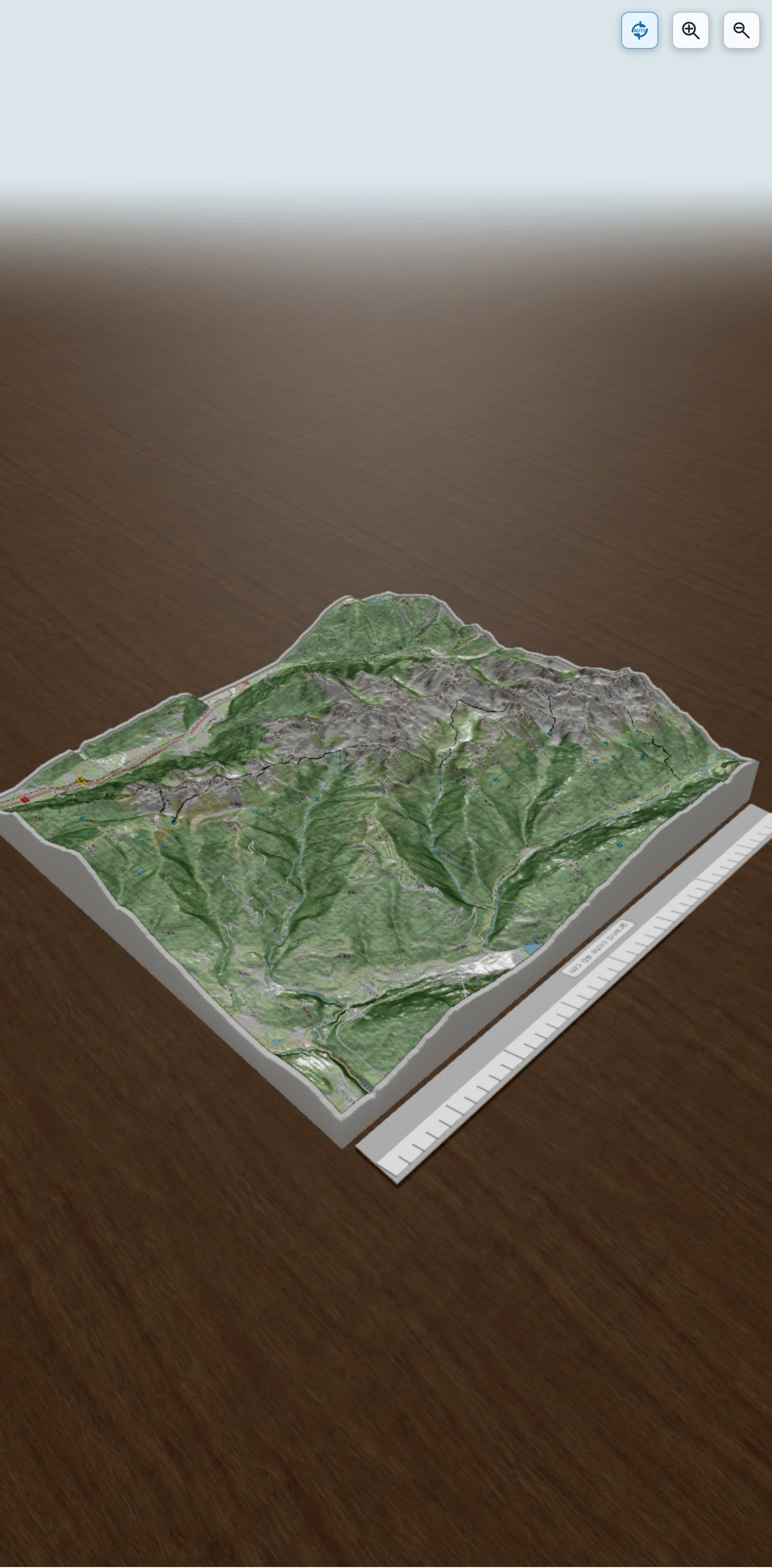 Carte en relief 3D de Projet Belledonne Nord, avec relief topographique