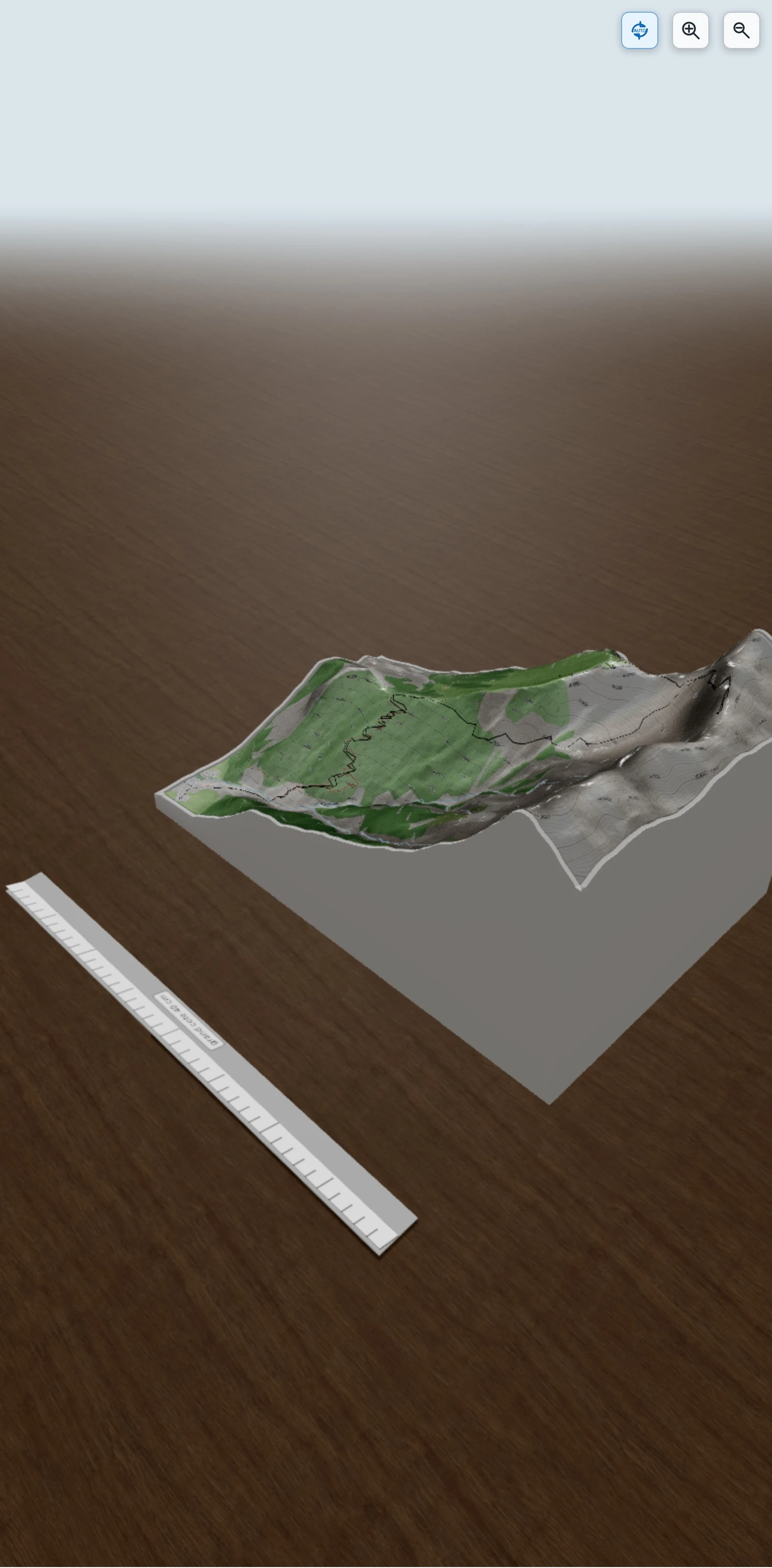 Carte en relief 3D de Queyriere, avec relief topographique