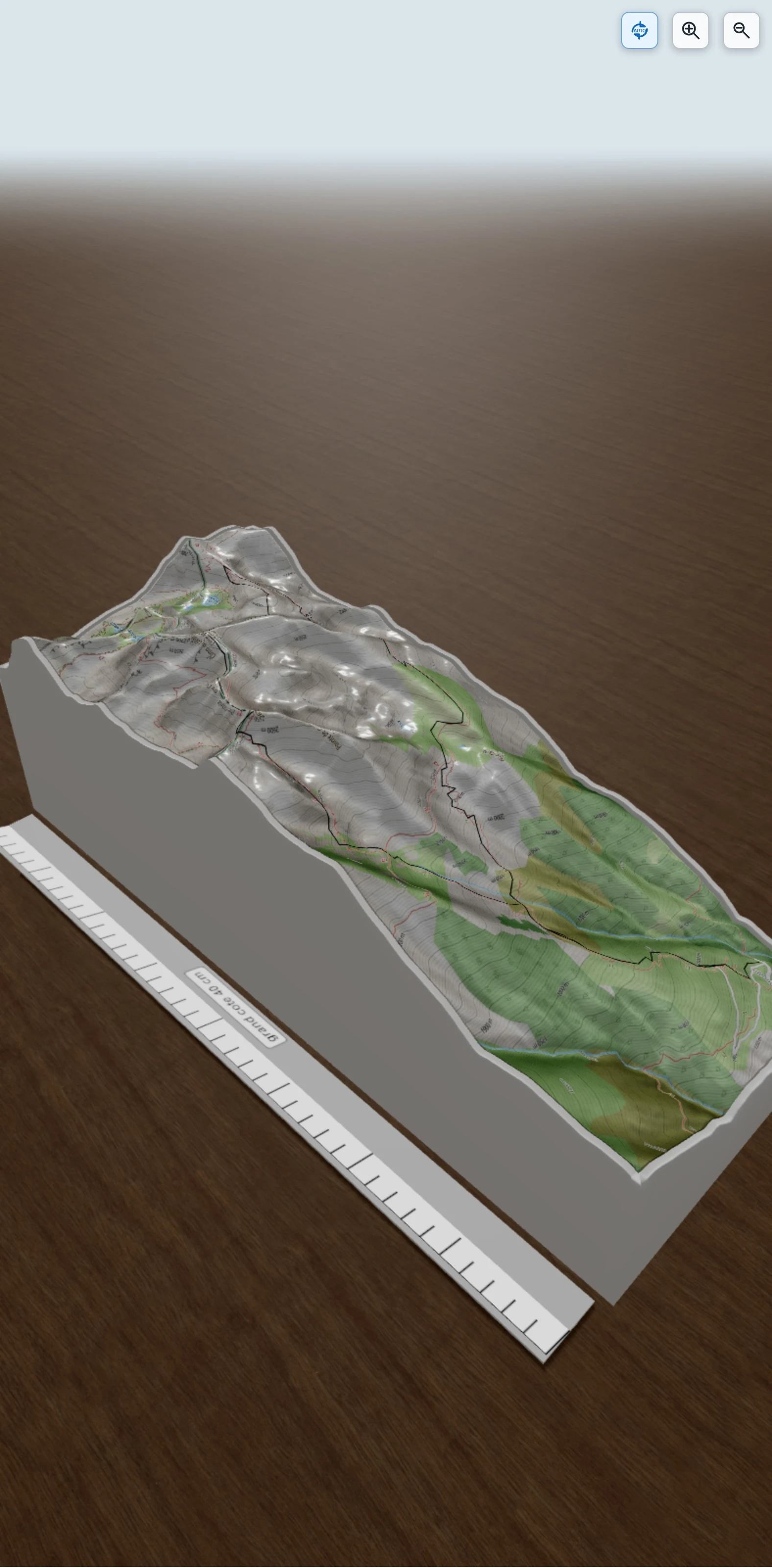 Carte en relief 3D de Randonnée Pedestre - Cime de Collelongue, depuis Douans, avec relief topographique