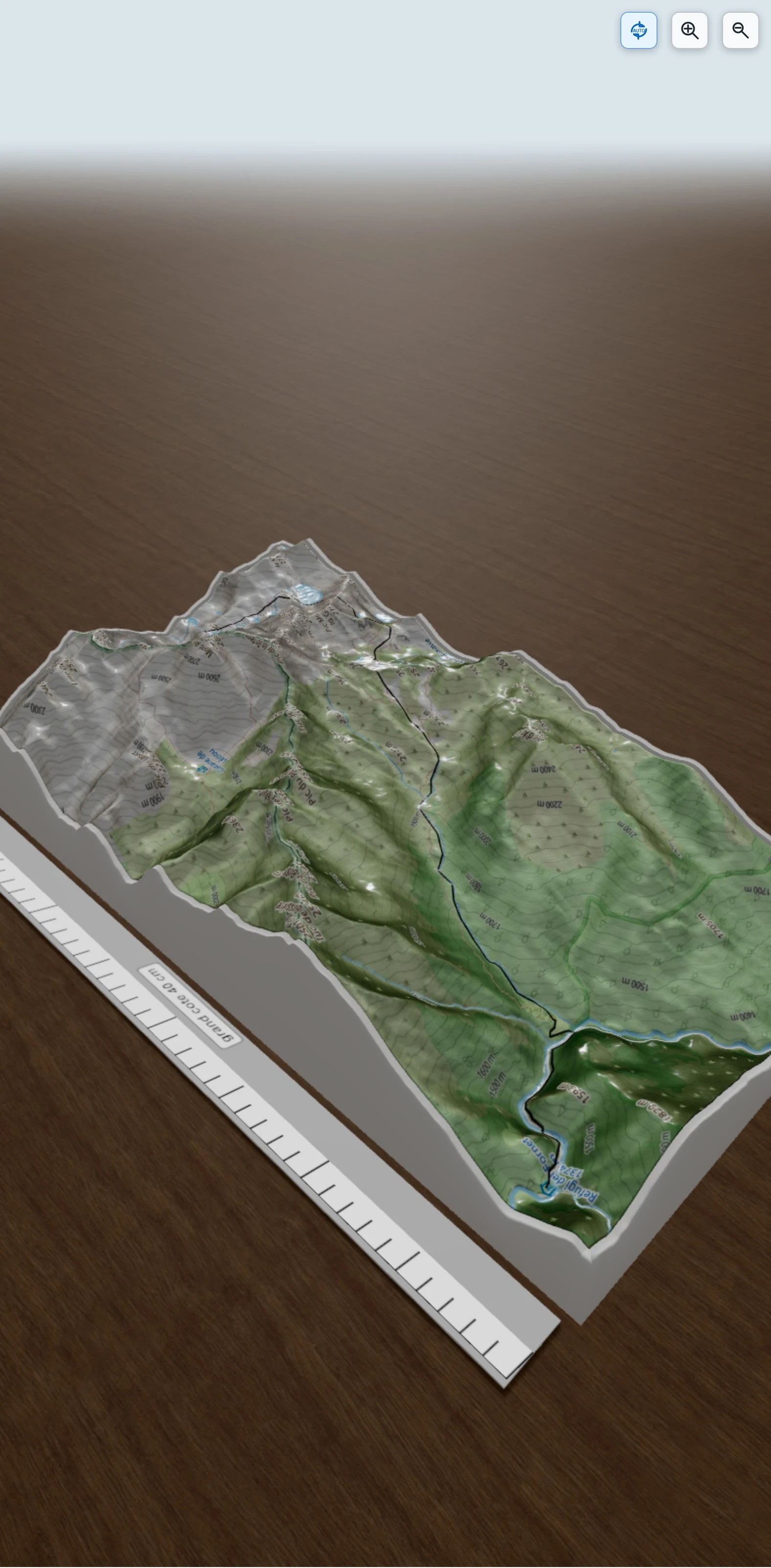 Carte en relief 3D de 11- Ref. del Fotnet - Ref.Enric Pujol ou Mont-Roig, avec relief topographique