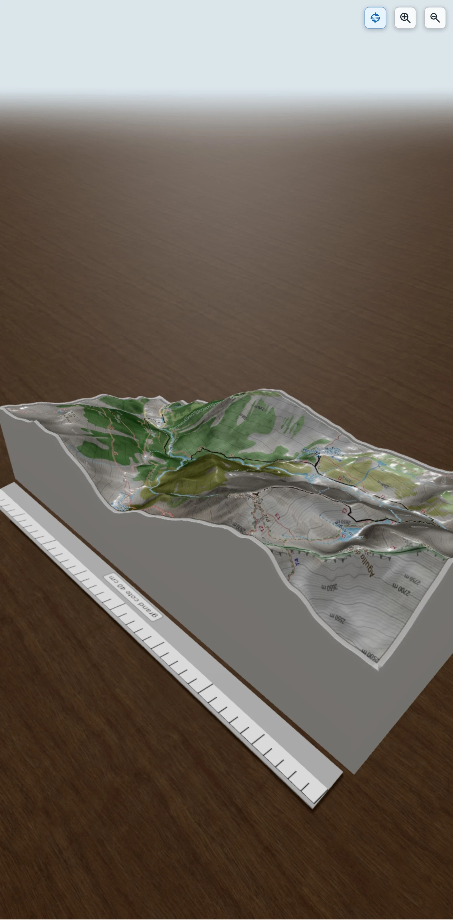 Carte en relief 3D de Refuge Coma Pedrosa et lac Negre, avec relief topographique