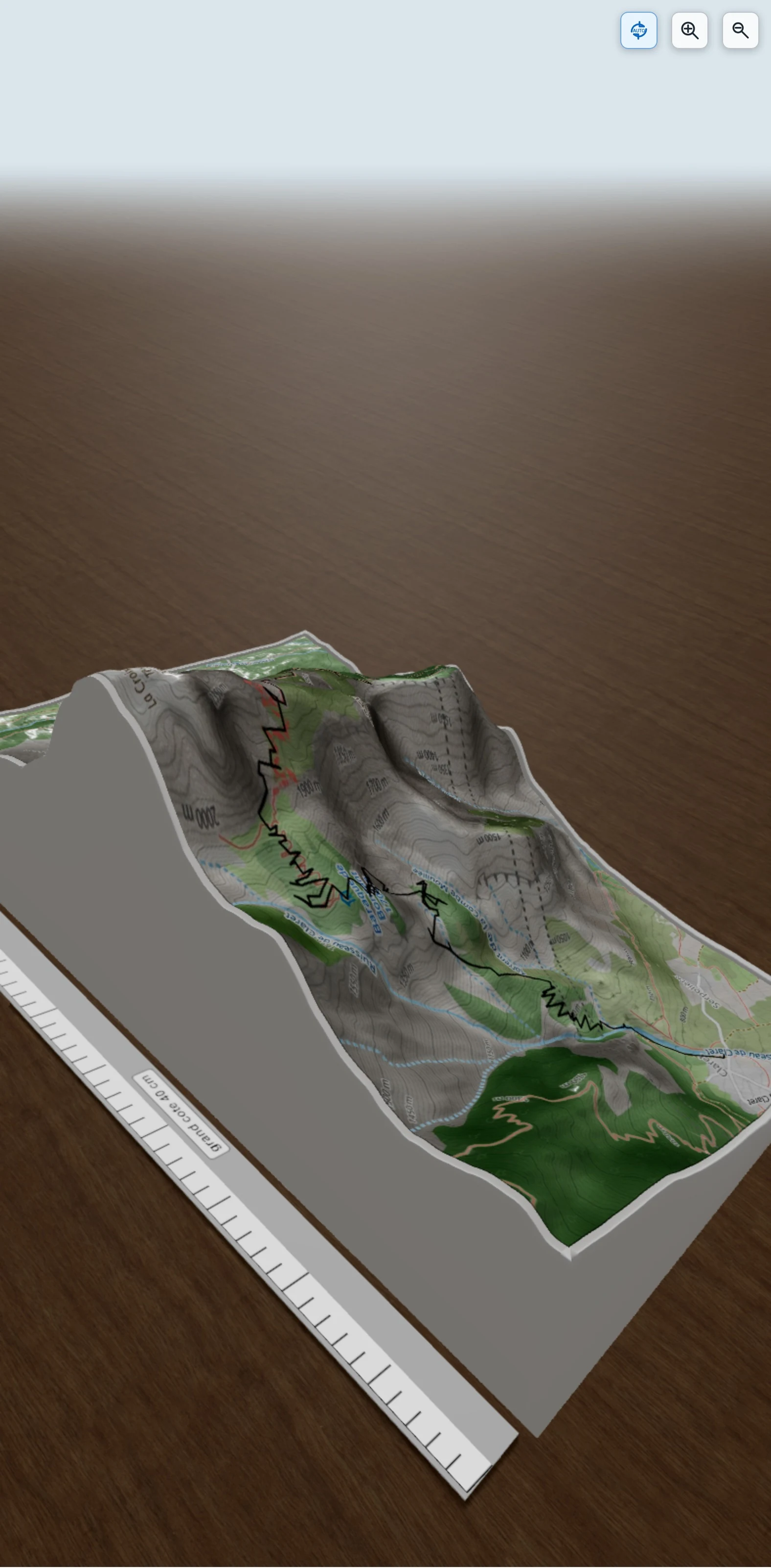 Carte en relief 3D de Refuge de Bonnant, avec relief topographique