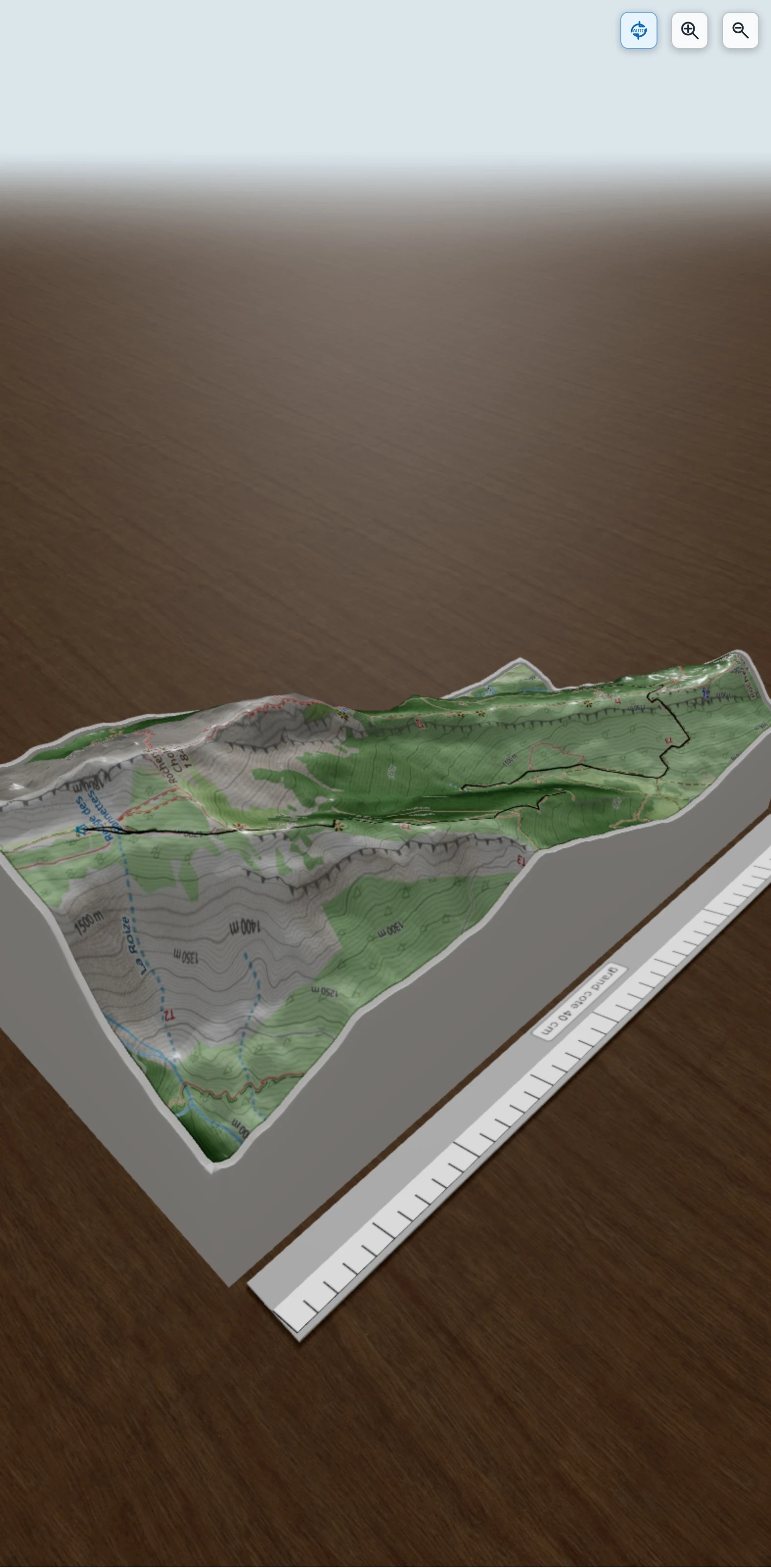Carte en relief 3D de Refuge des Bannettes, avec relief topographique