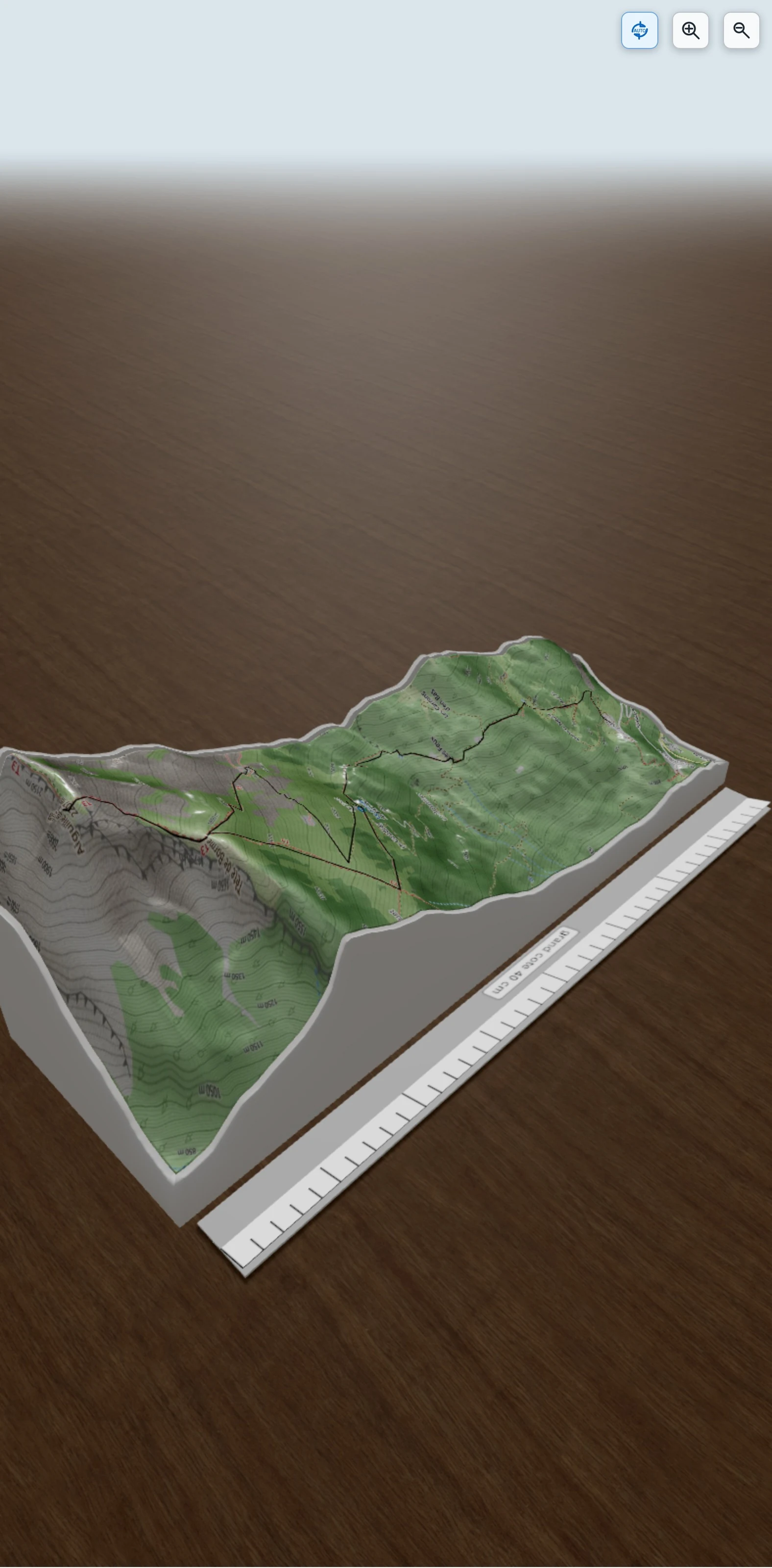 Carte en relief 3D de RM-Giffre, avec relief topographique