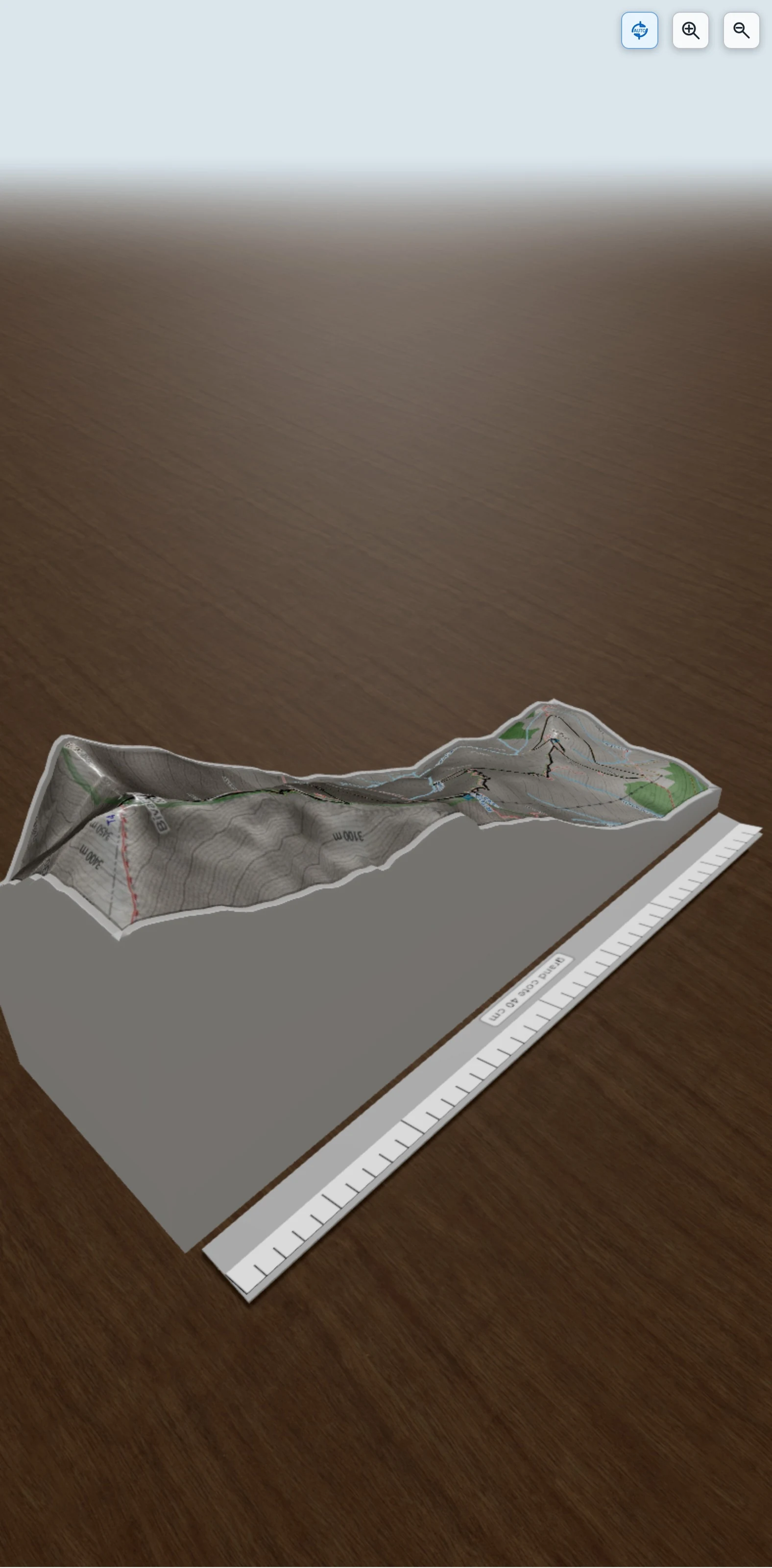 Carte en relief 3D de Rocciamelone, avec relief topographique