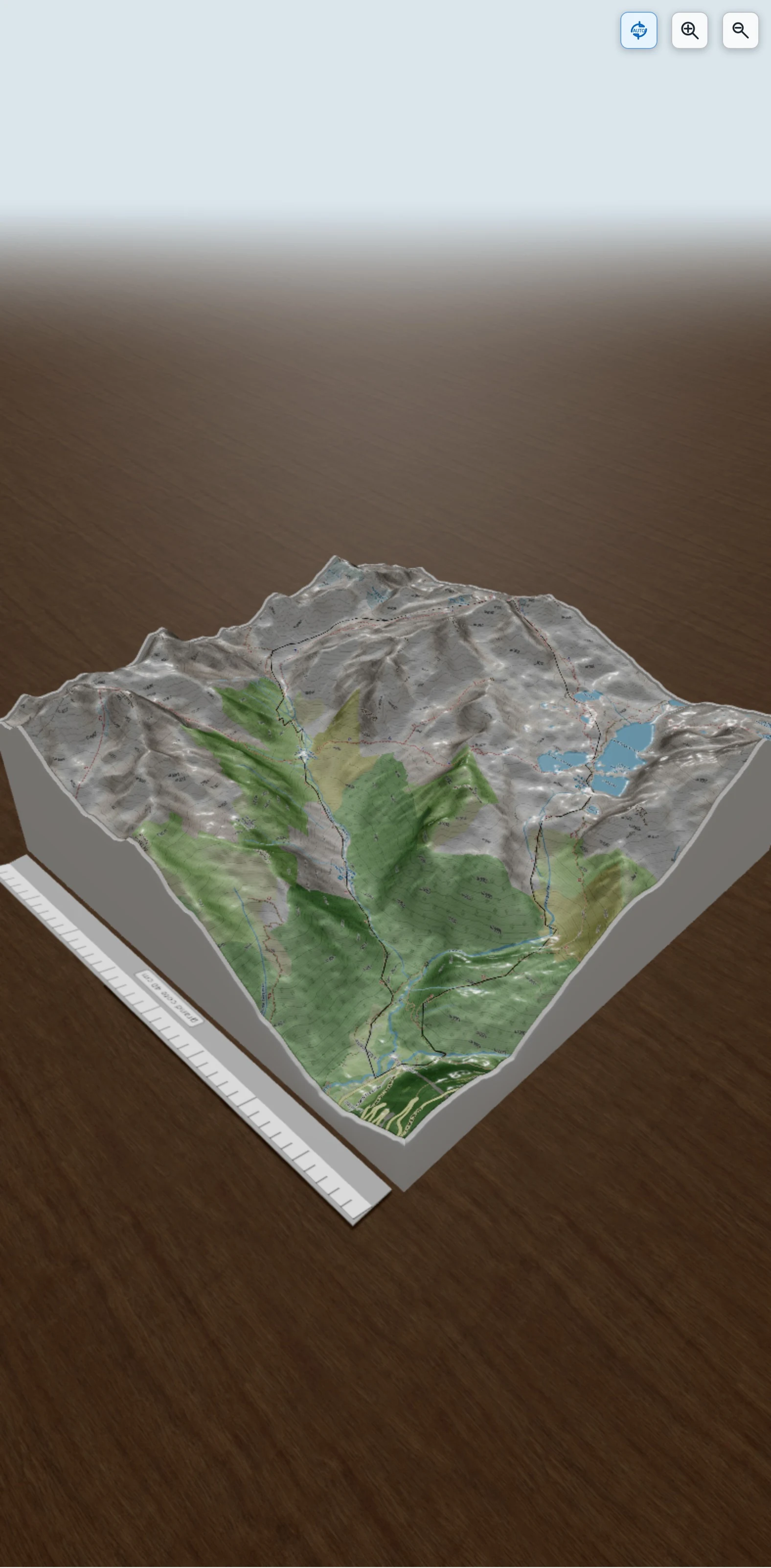 Carte en relief 3D de Rocher Blanc (topo) - 2jours, avec relief topographique