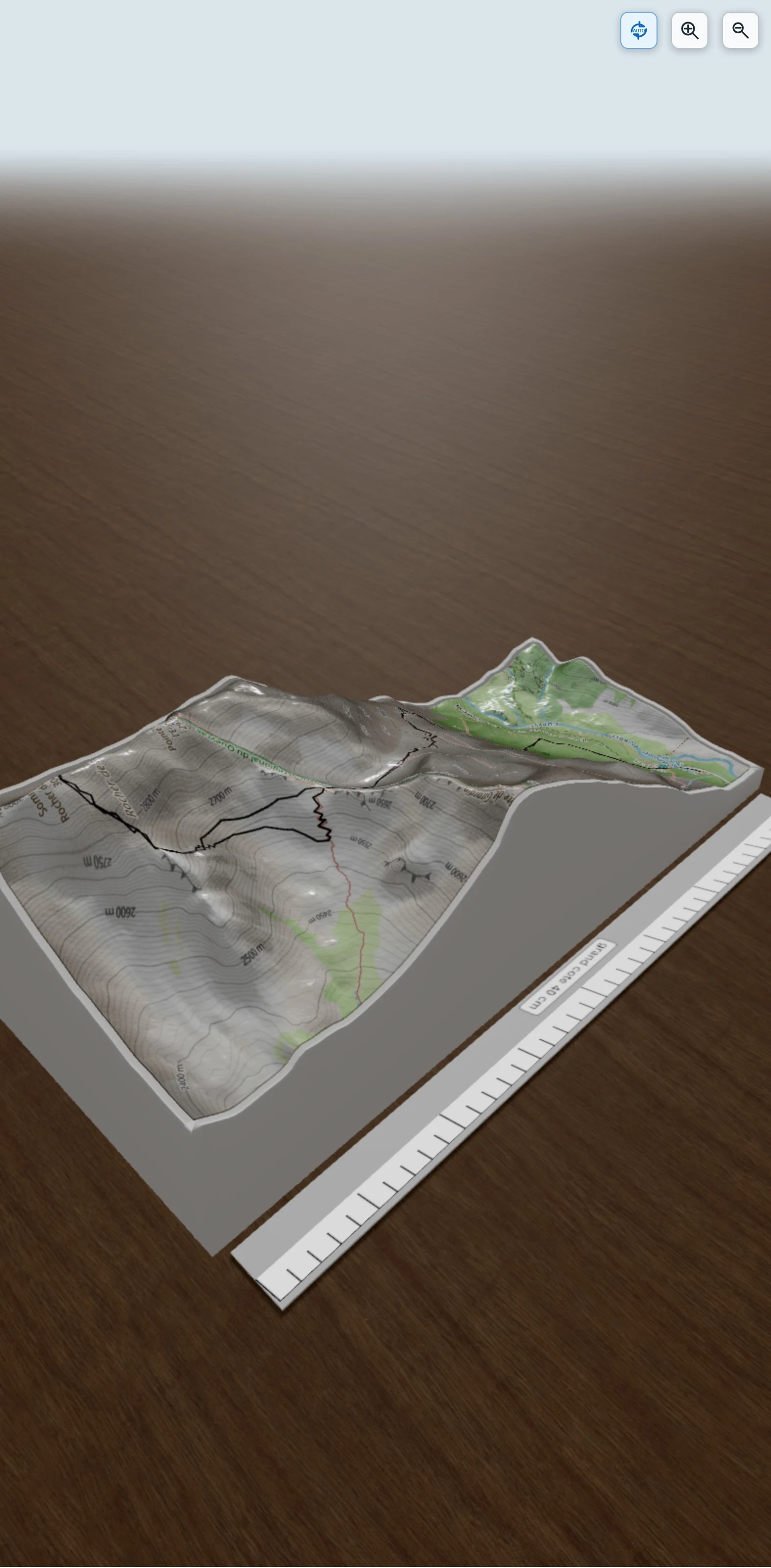 Carte en relief 3D de Rocher de l'Eissassa, avec relief topographique