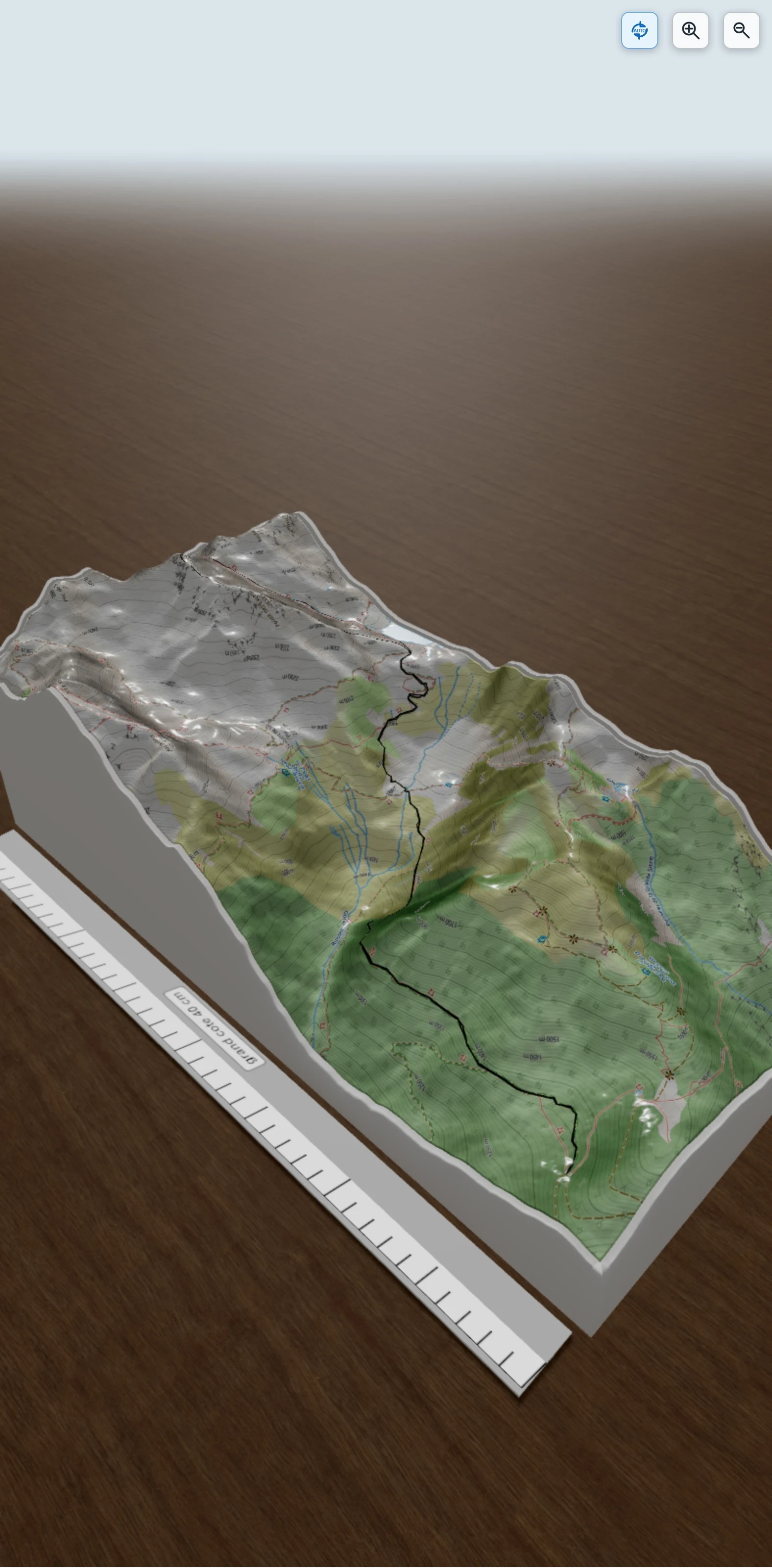 Carte en relief 3D de Rocher de l'Homme et Pointe des Excellences, avec relief topographique