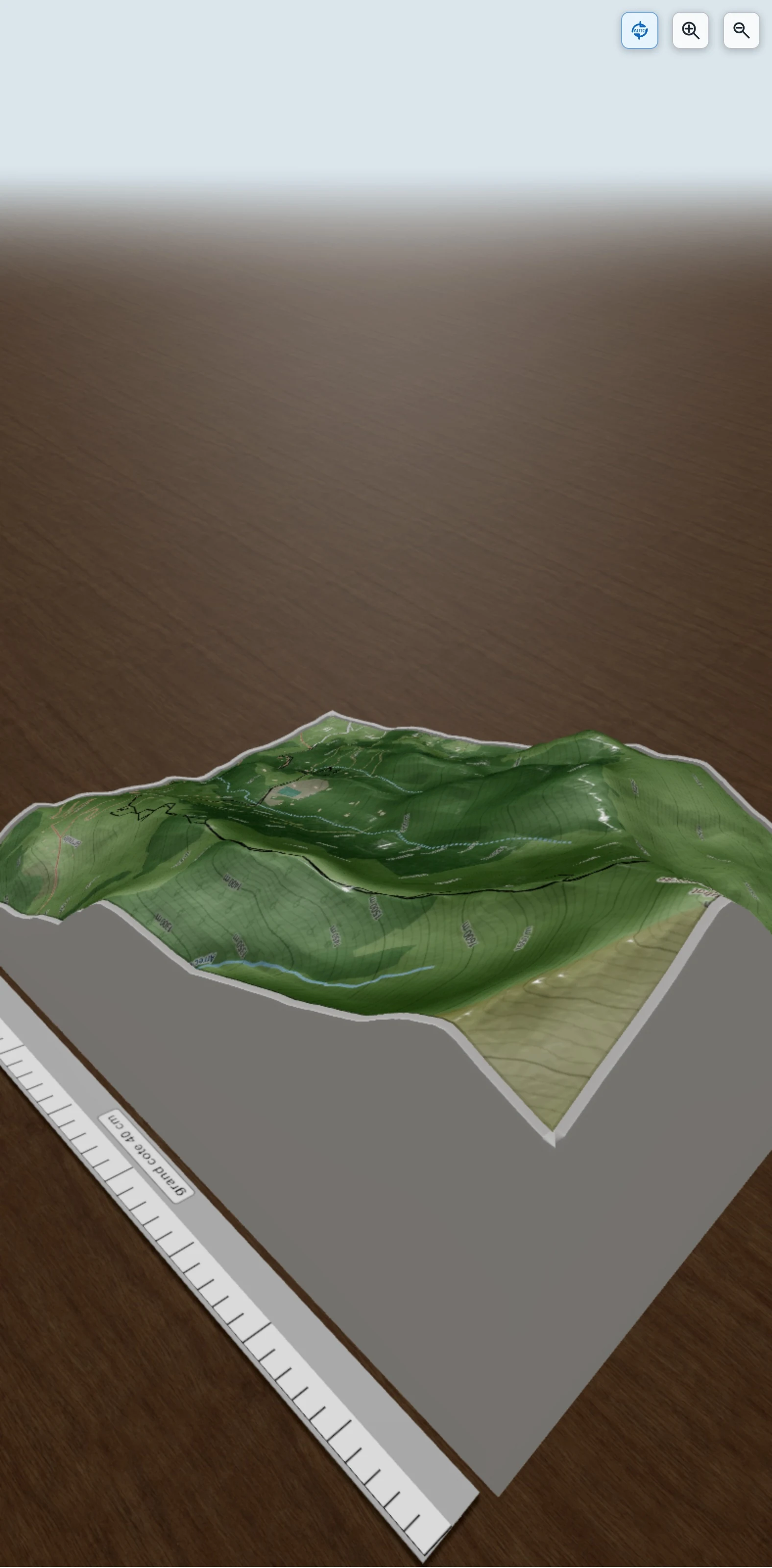 Carte en relief 3D de Rocher des cinq monts, avec relief topographique
