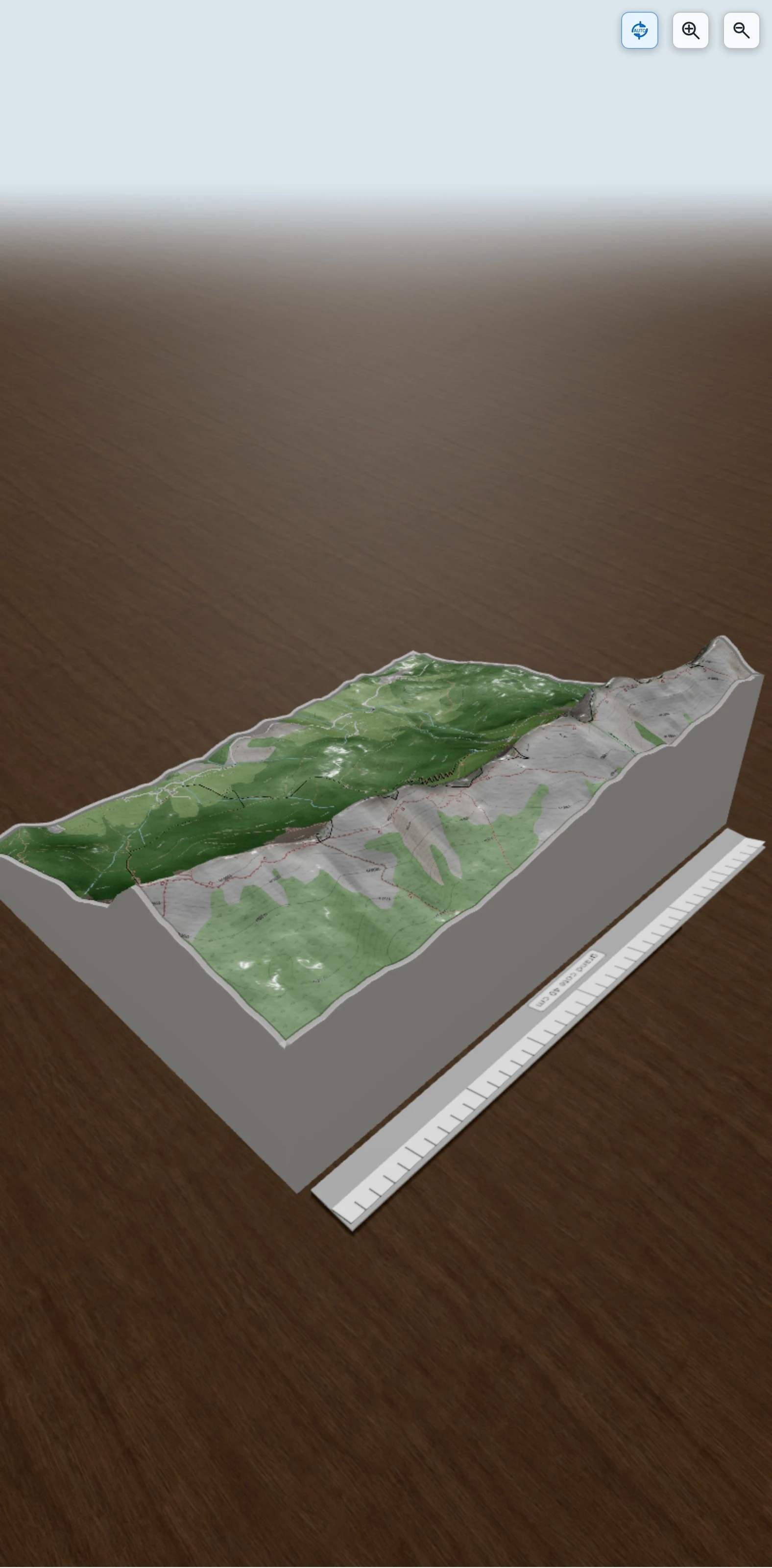 Carte en relief 3D de Rochers de la Peyrouse en boucle par les pas de Serre Brion et Morta (Vercors), avec relief topographique