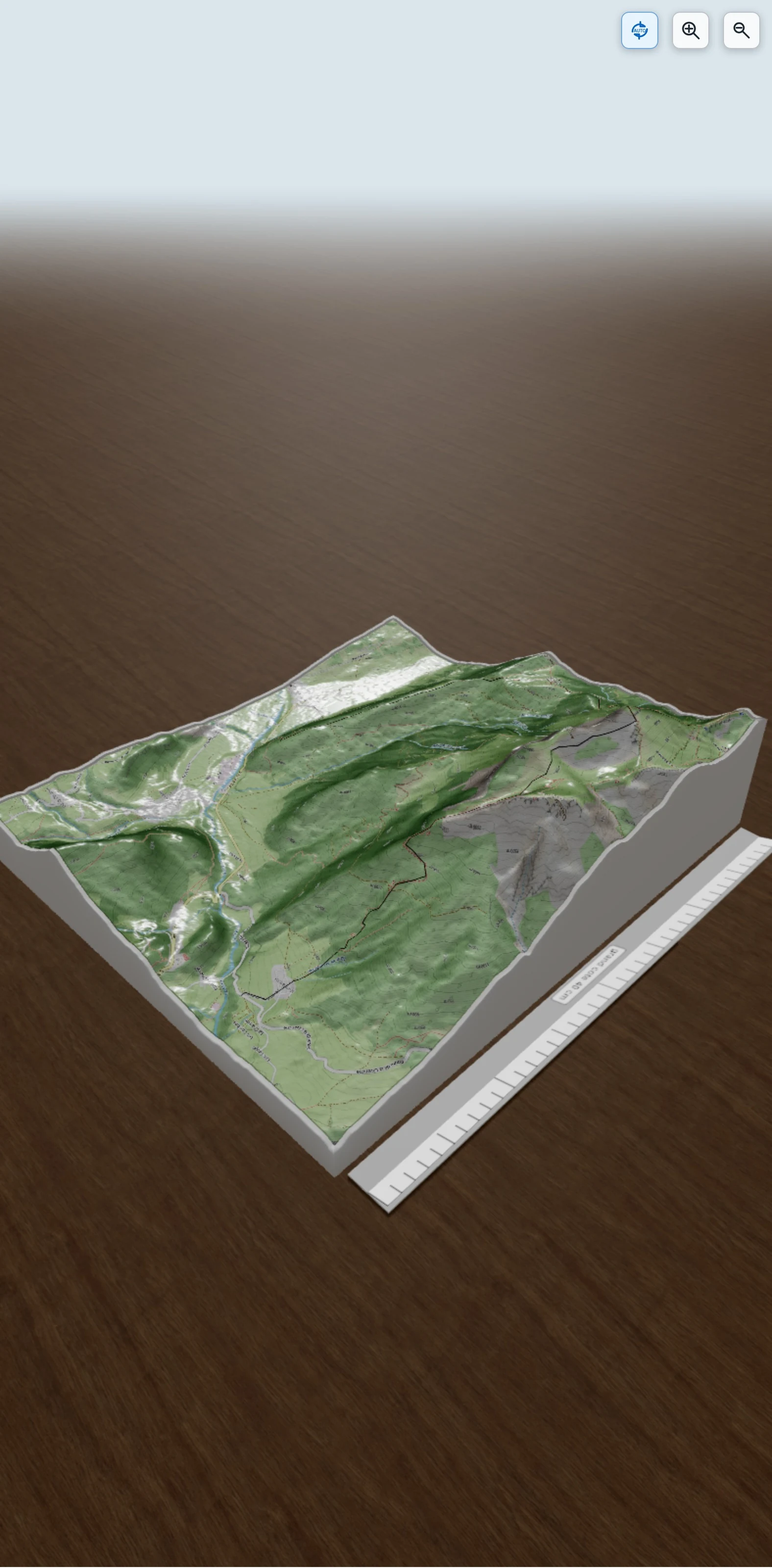 Carte en relief 3D de Rte Colombier Montlardier-Ecole sea modif, avec relief topographique