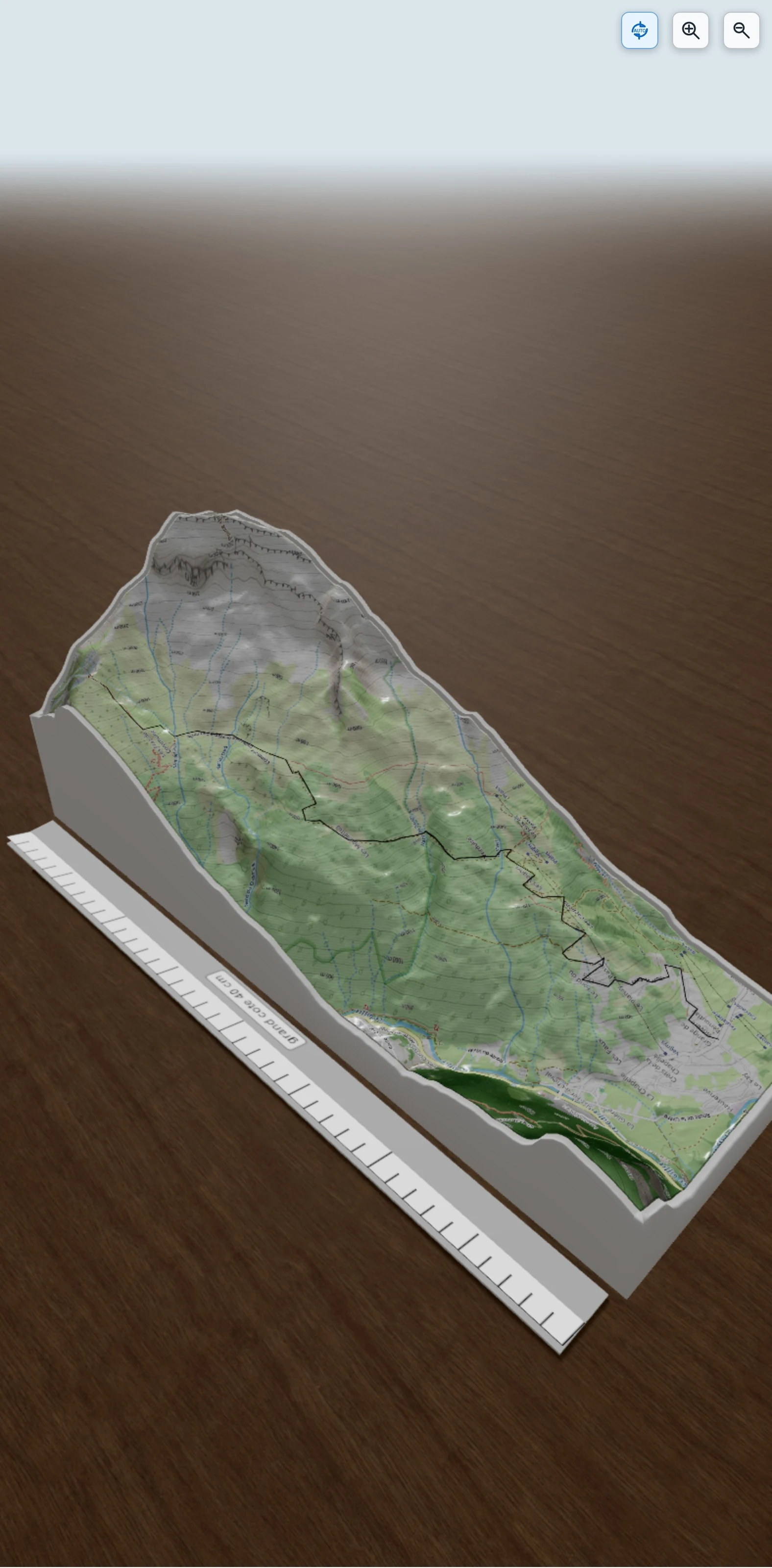 Carte en relief 3D de Samoëns, , Croix de la Frête, avec relief topographique