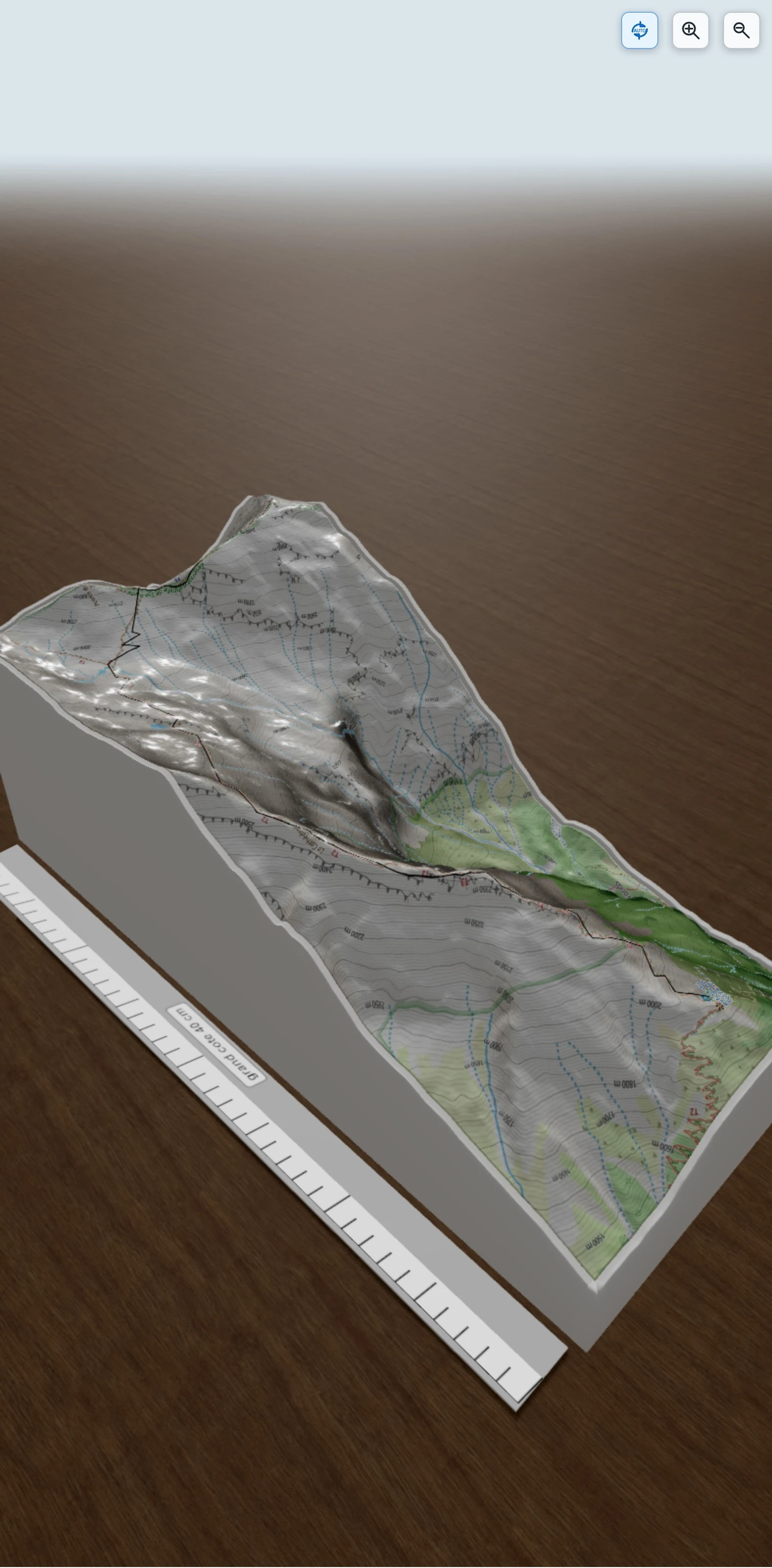 Carte en relief 3D de Samoëns, , Mont Buet, avec relief topographique