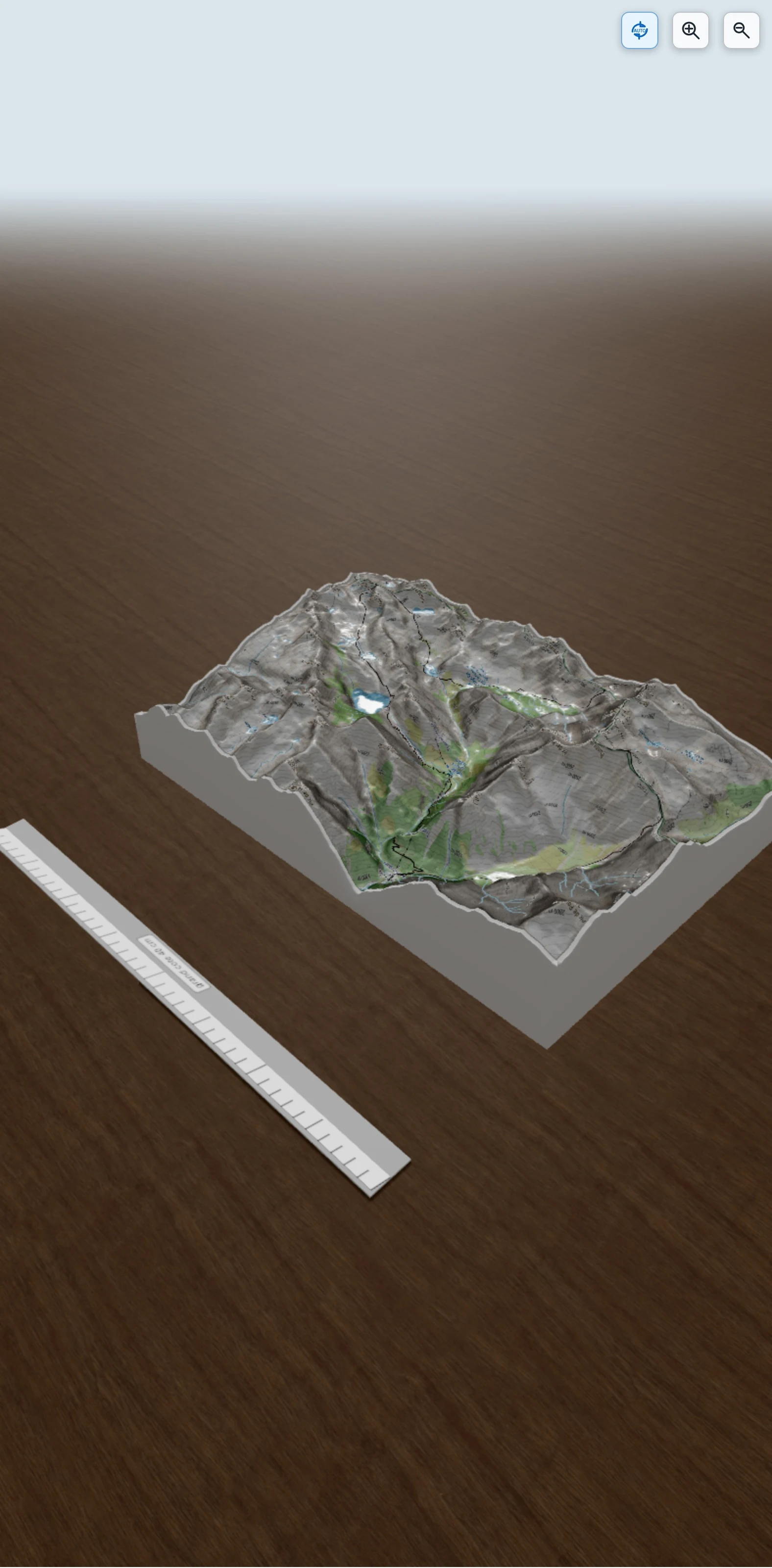 Carte en relief 3D de Schrader, avec relief topographique