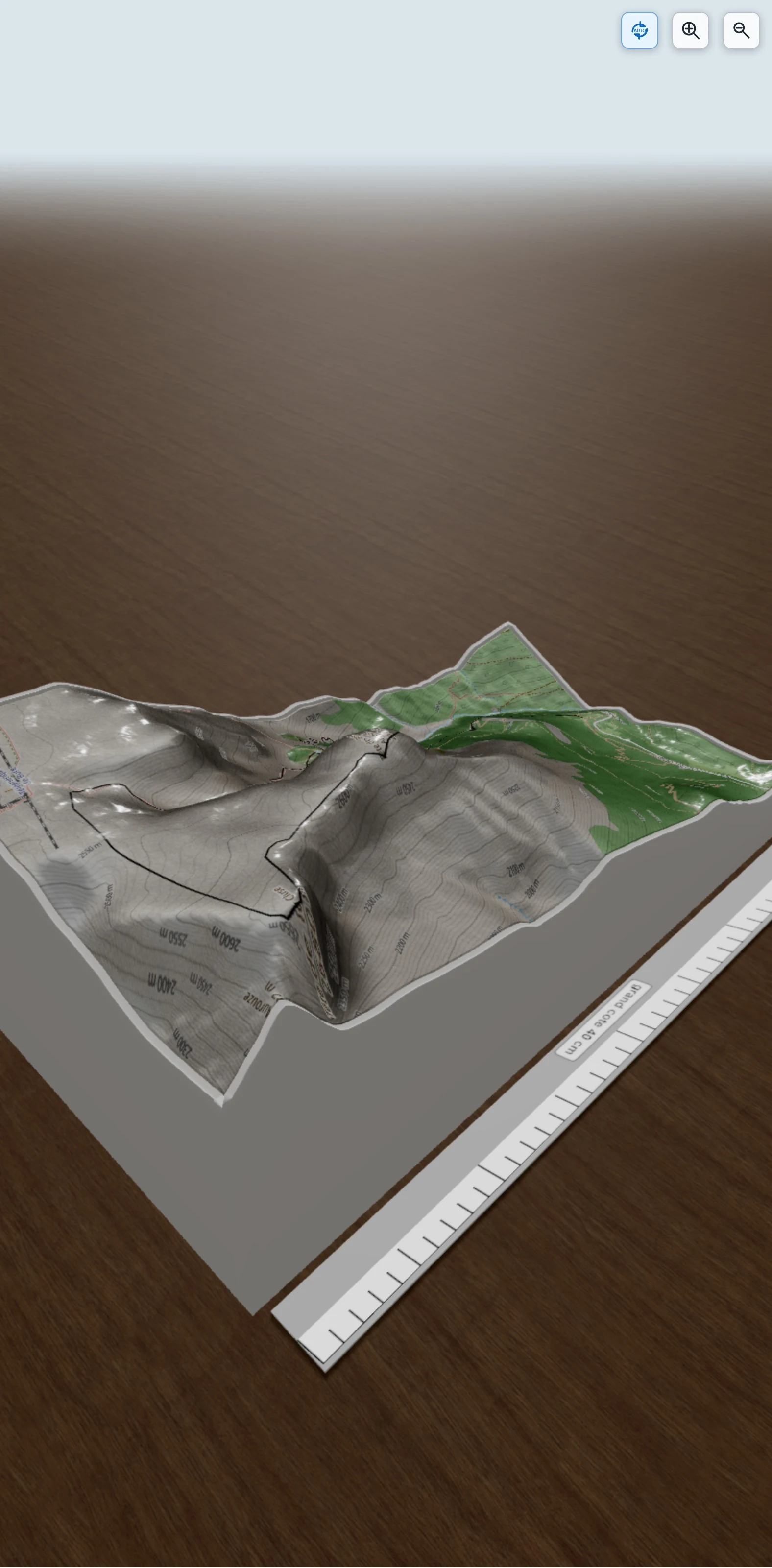 Carte en relief 3D de SityTrail - Escalliers du Pas de Paul, avec relief topographique
