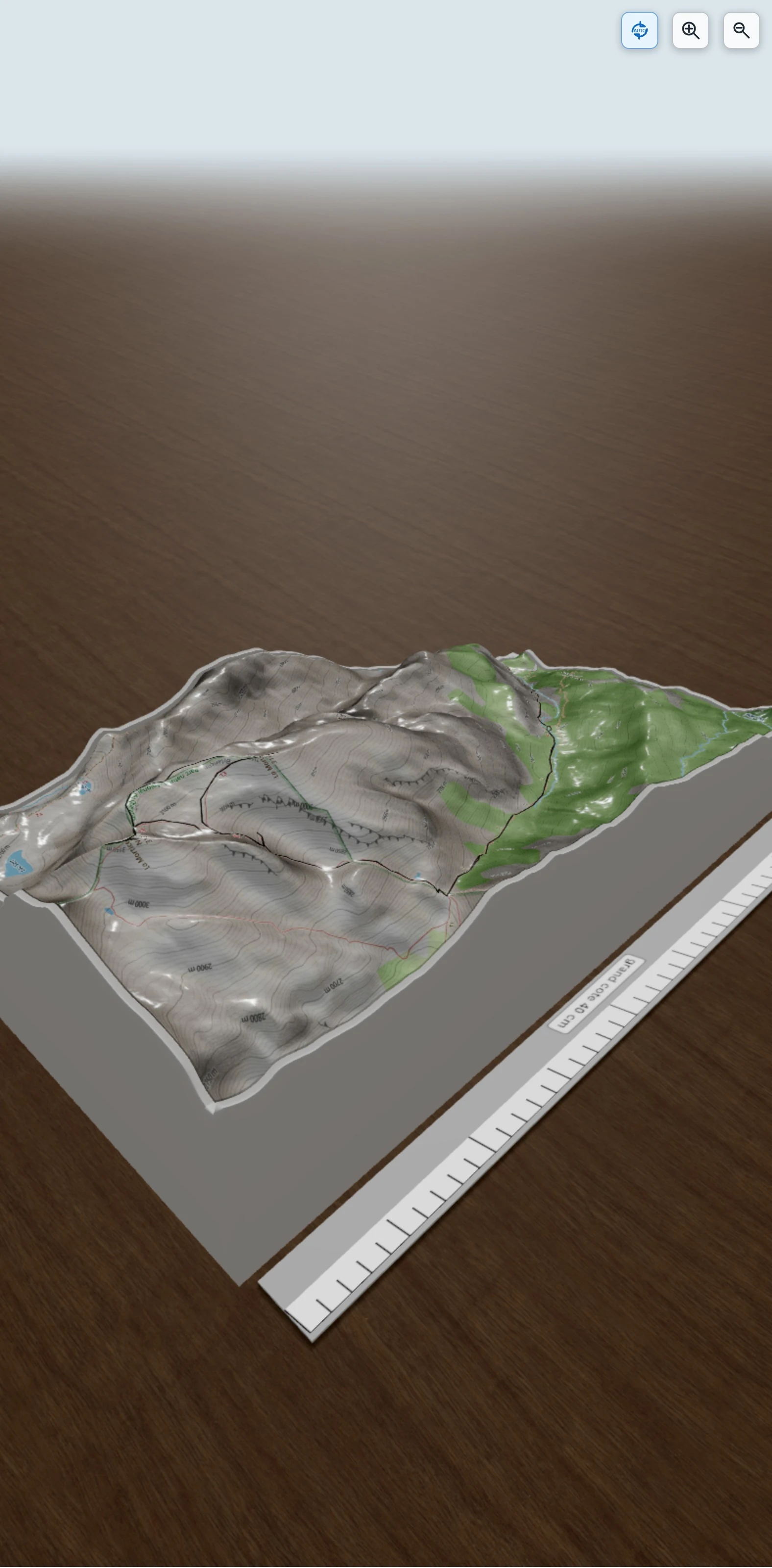Carte en relief 3D de SityTrail - SityTrail - La Mortice, avec relief topographique