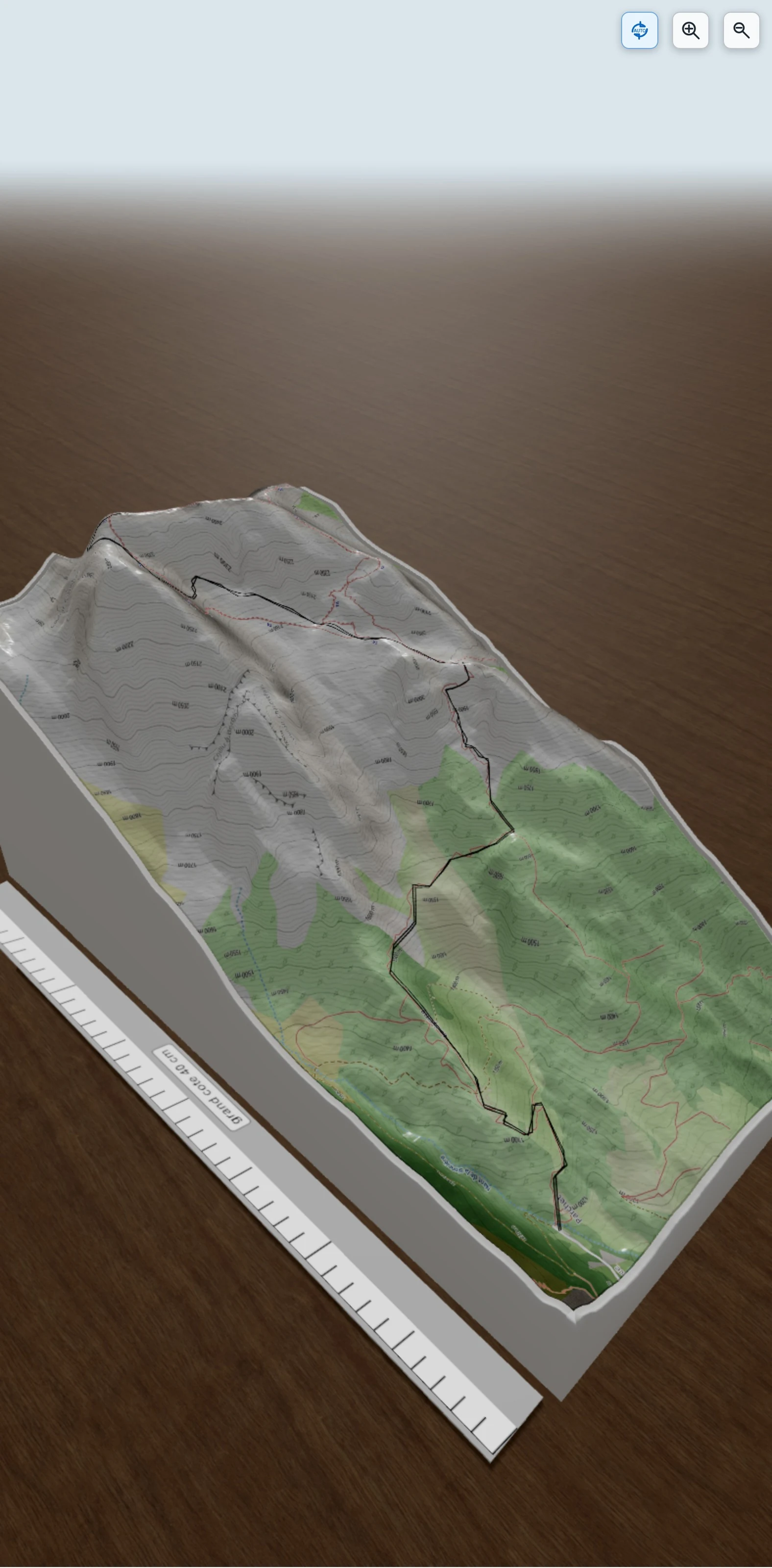 Carte en relief 3D de Sommet de l'étale, avec relief topographique