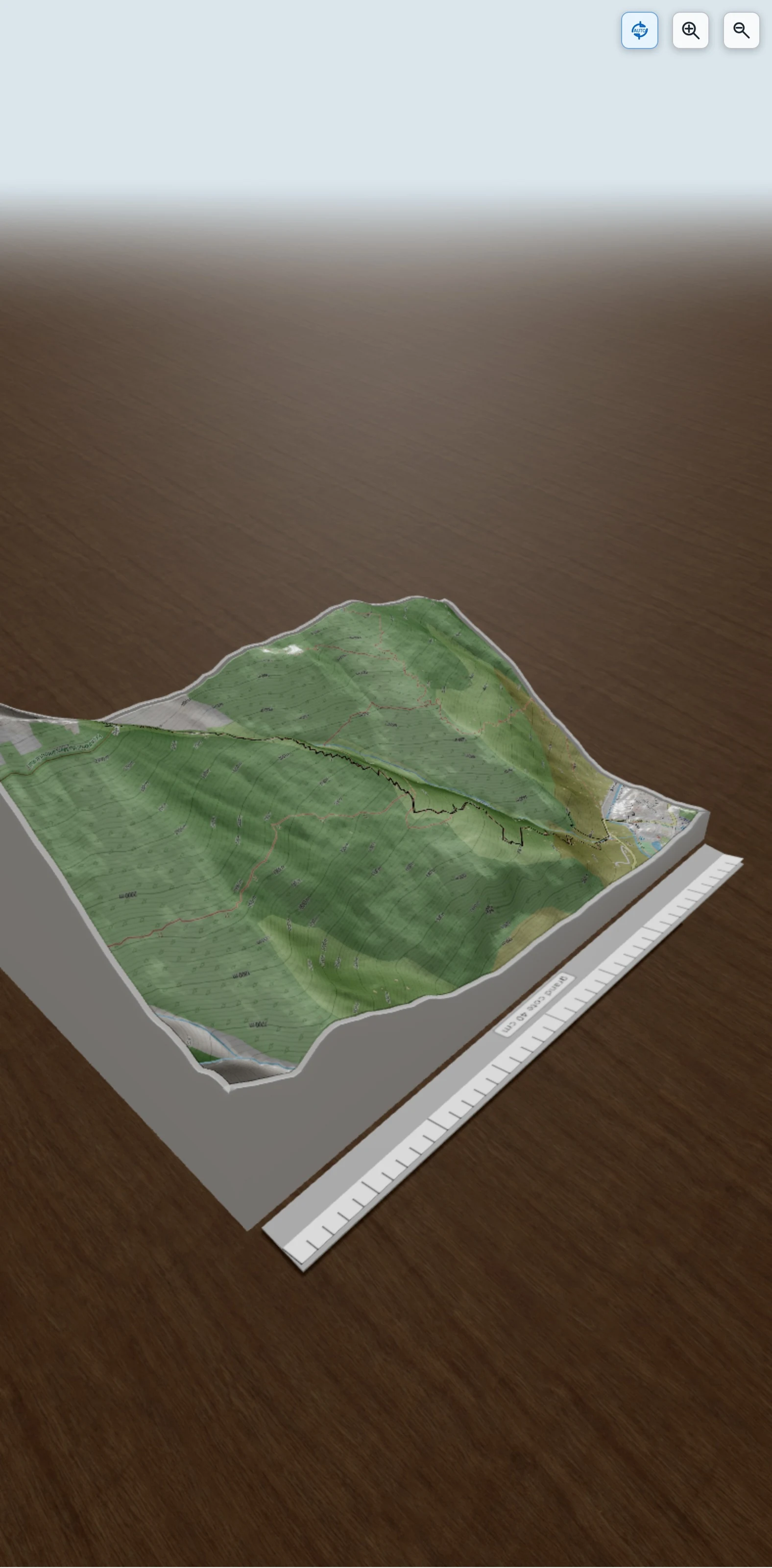 Carte en relief 3D de St Etienne de Tinée-Plan de Ténibre, avec relief topographique