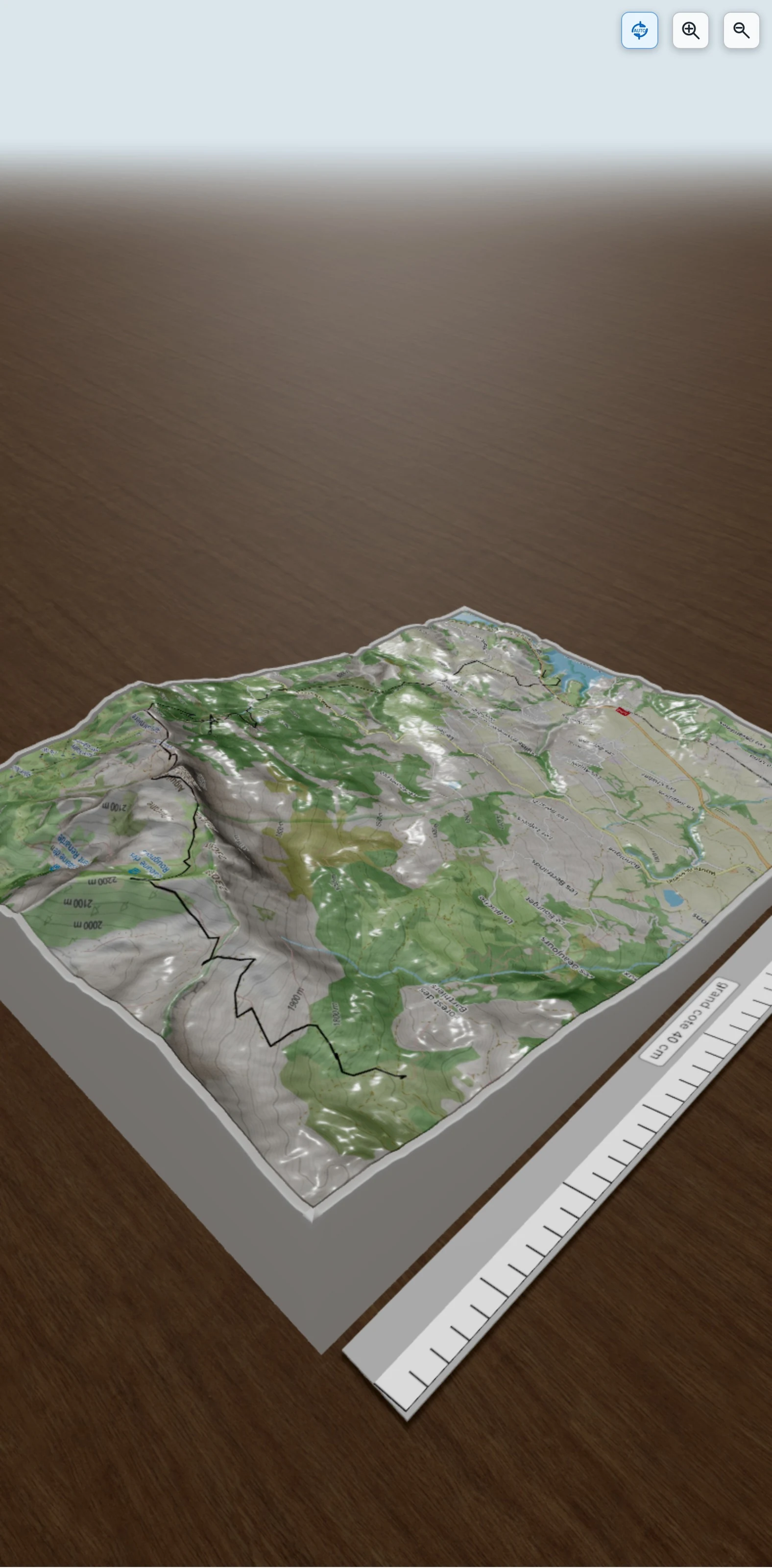 Carte en relief 3D de Sud Raid Adventure Race - VALMORAID, avec relief topographique