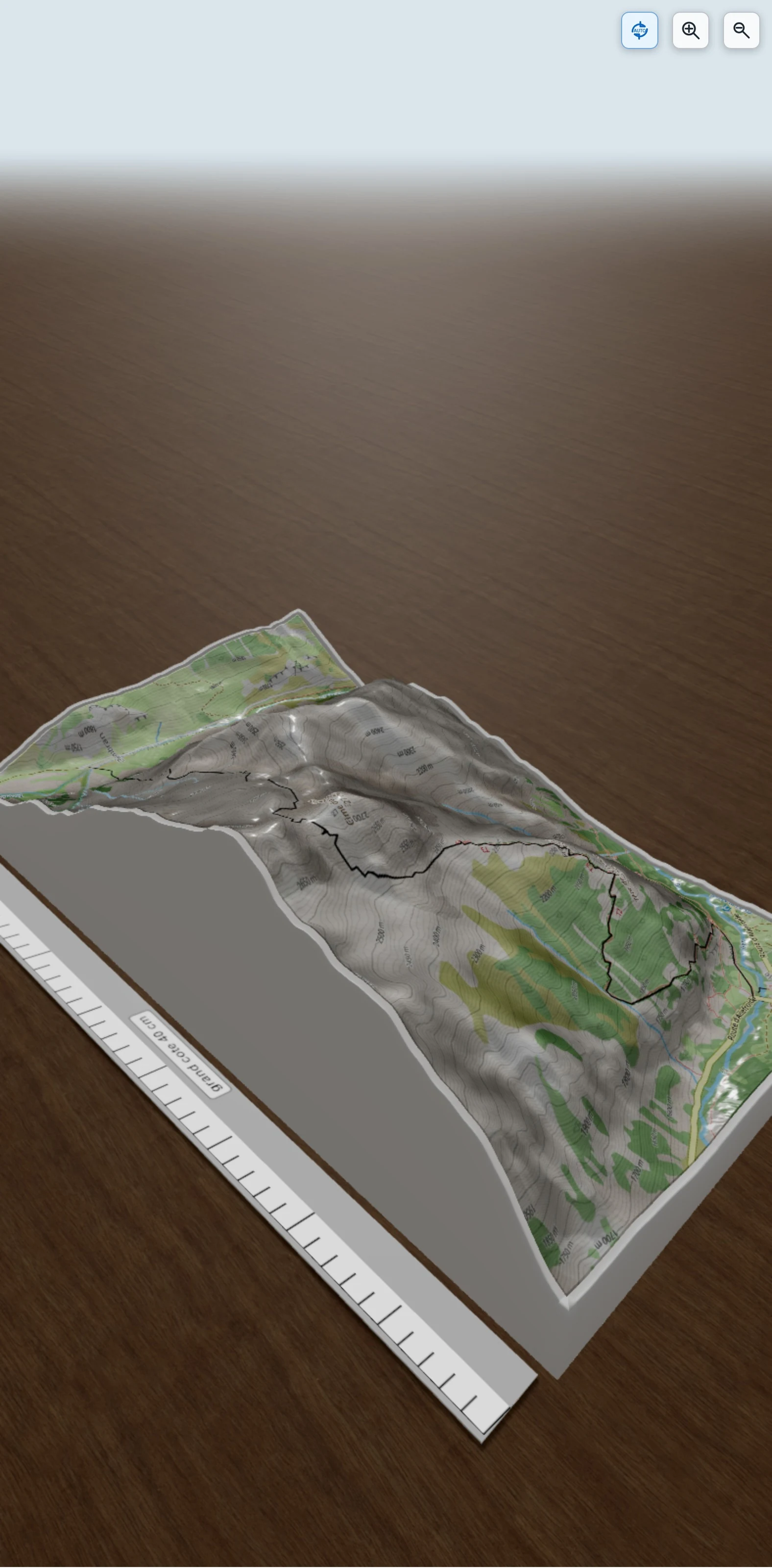 Carte en relief 3D de Tête de la Draye - Col du Paillon - Chambran, avec relief topographique