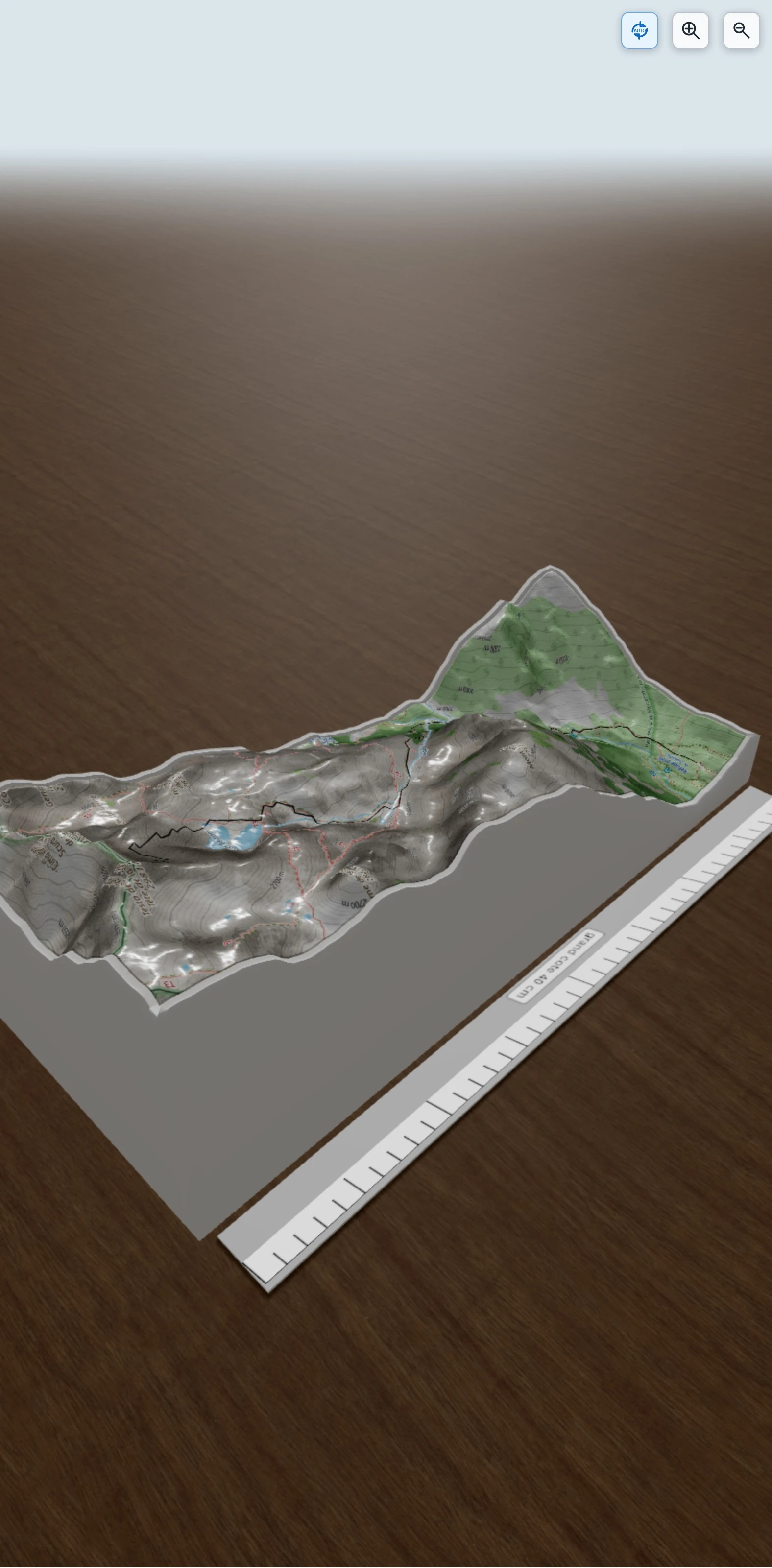 Carte en relief 3D de Tete de la Ruine, avec relief topographique