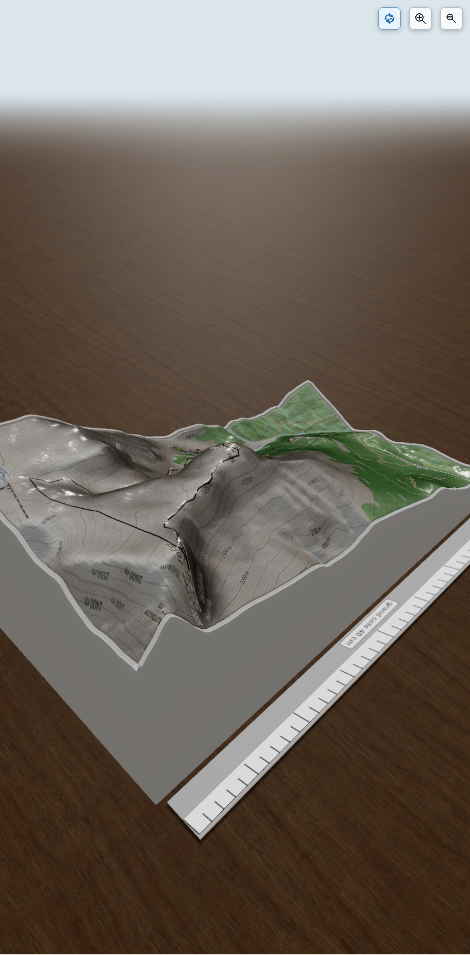 Carte en relief 3D de Tête des Pras Arnaud et Tête de la Cluse par le Pas de Paul (Dévoluy), avec relief topographique