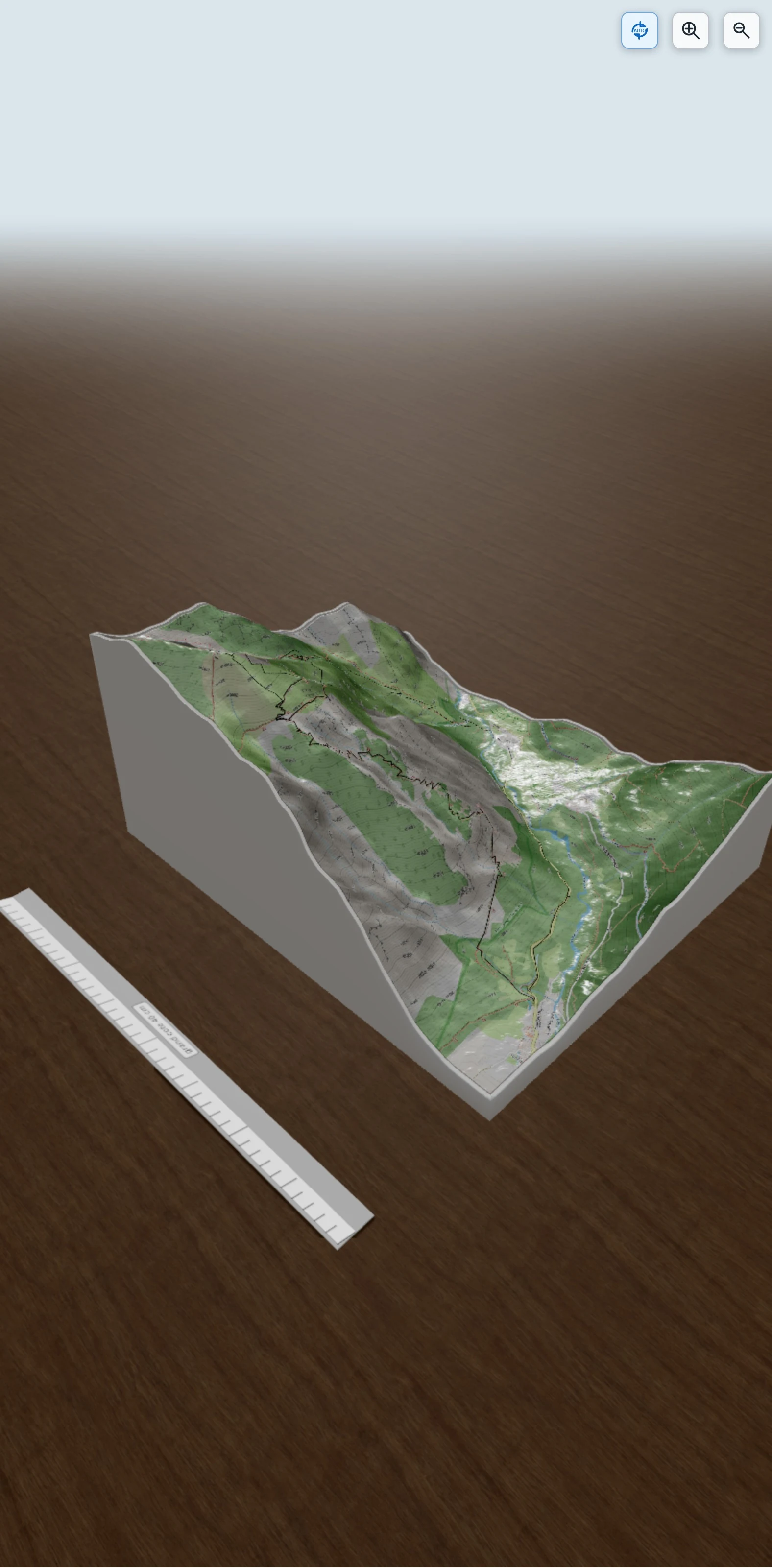 Carte en relief 3D de Tête du Vet et ses Arches (Ecrins), avec relief topographique