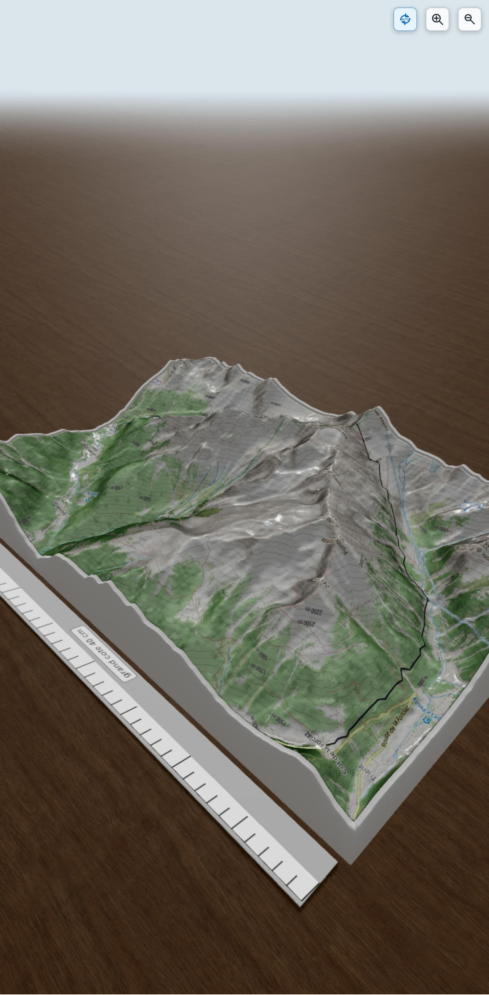 Carte en relief 3D de tmb3new, avec relief topographique