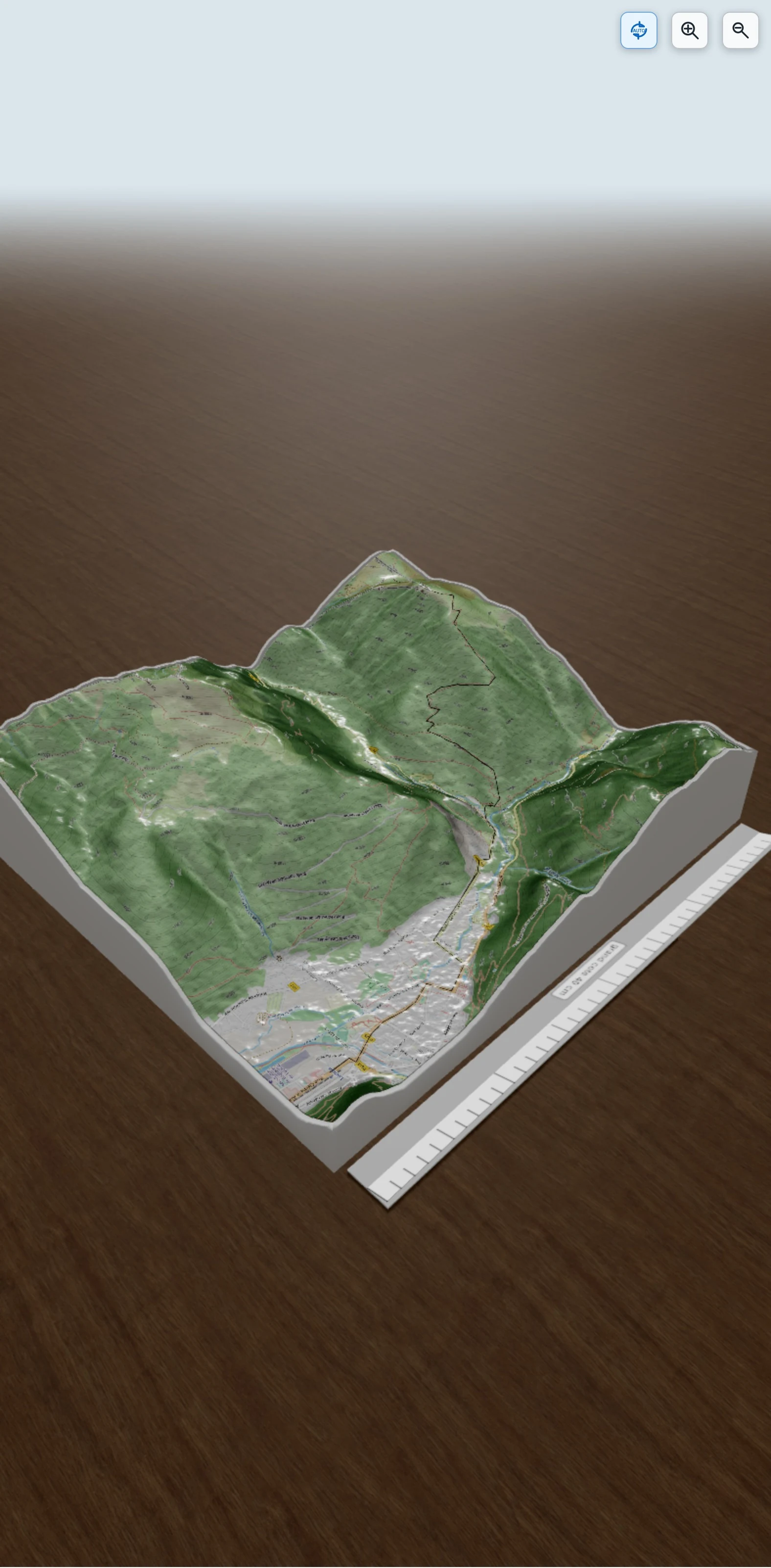 Carte en relief 3D de tour de la maladeta, avec relief topographique