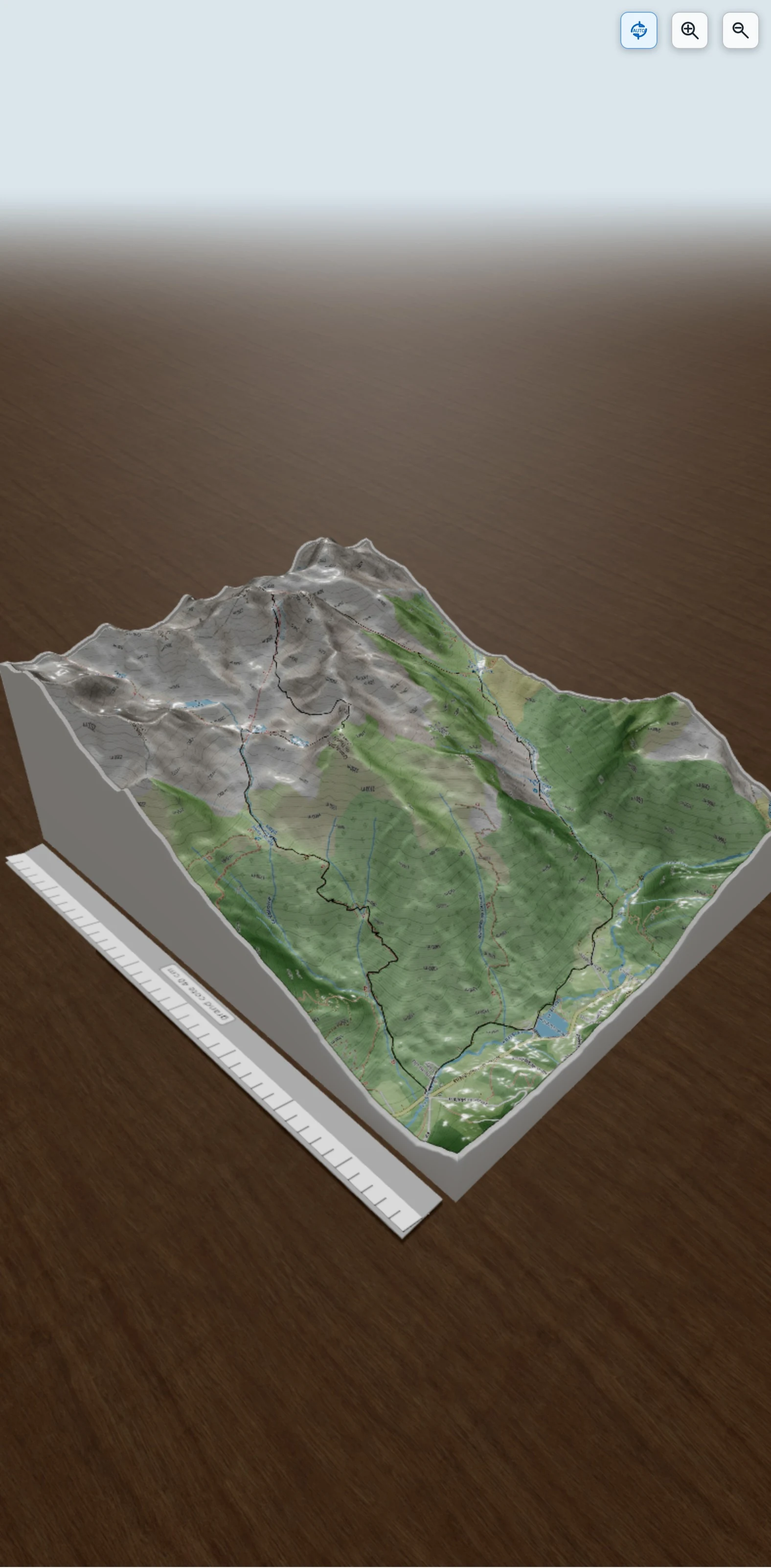 Carte en relief 3D de Tour du Rocher d'Arguille par le Passage Odru et le Col du Tepey (Belledonne), avec relief topographique