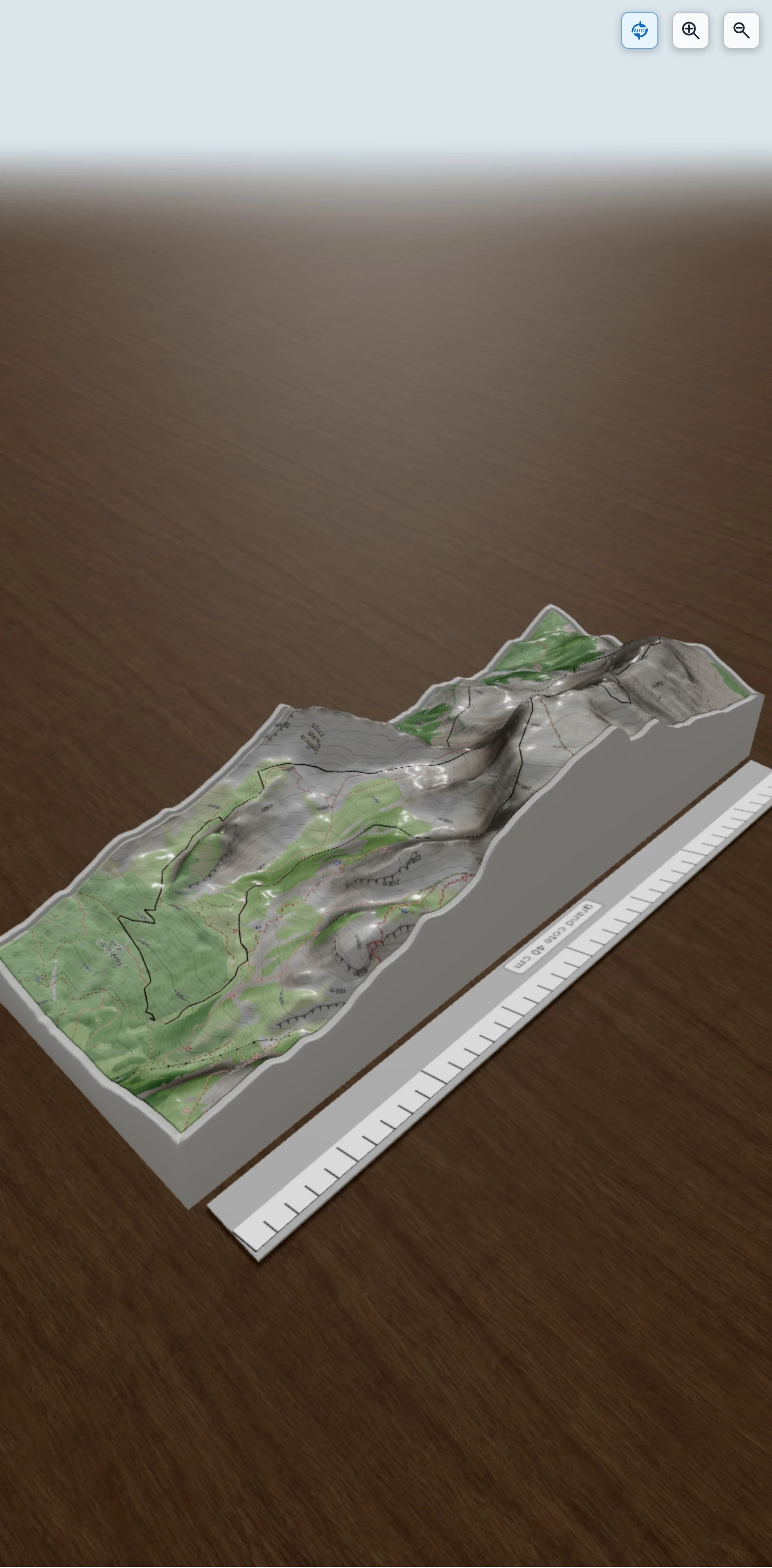 Carte en relief 3D de Tour Pic de Bure, avec relief topographique