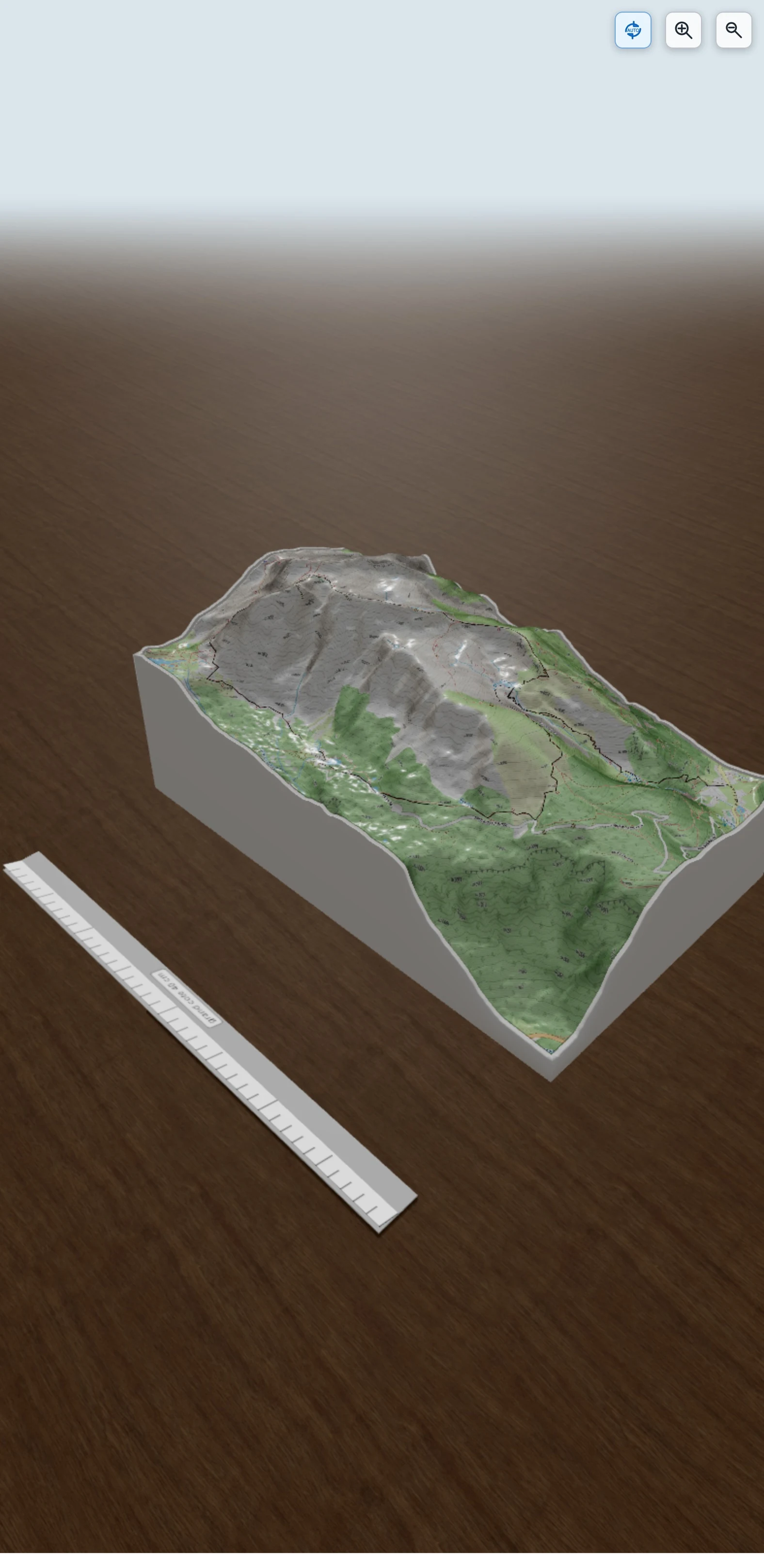 Carte en relief 3D de Tr TailleFer 20K 2000m, avec relief topographique