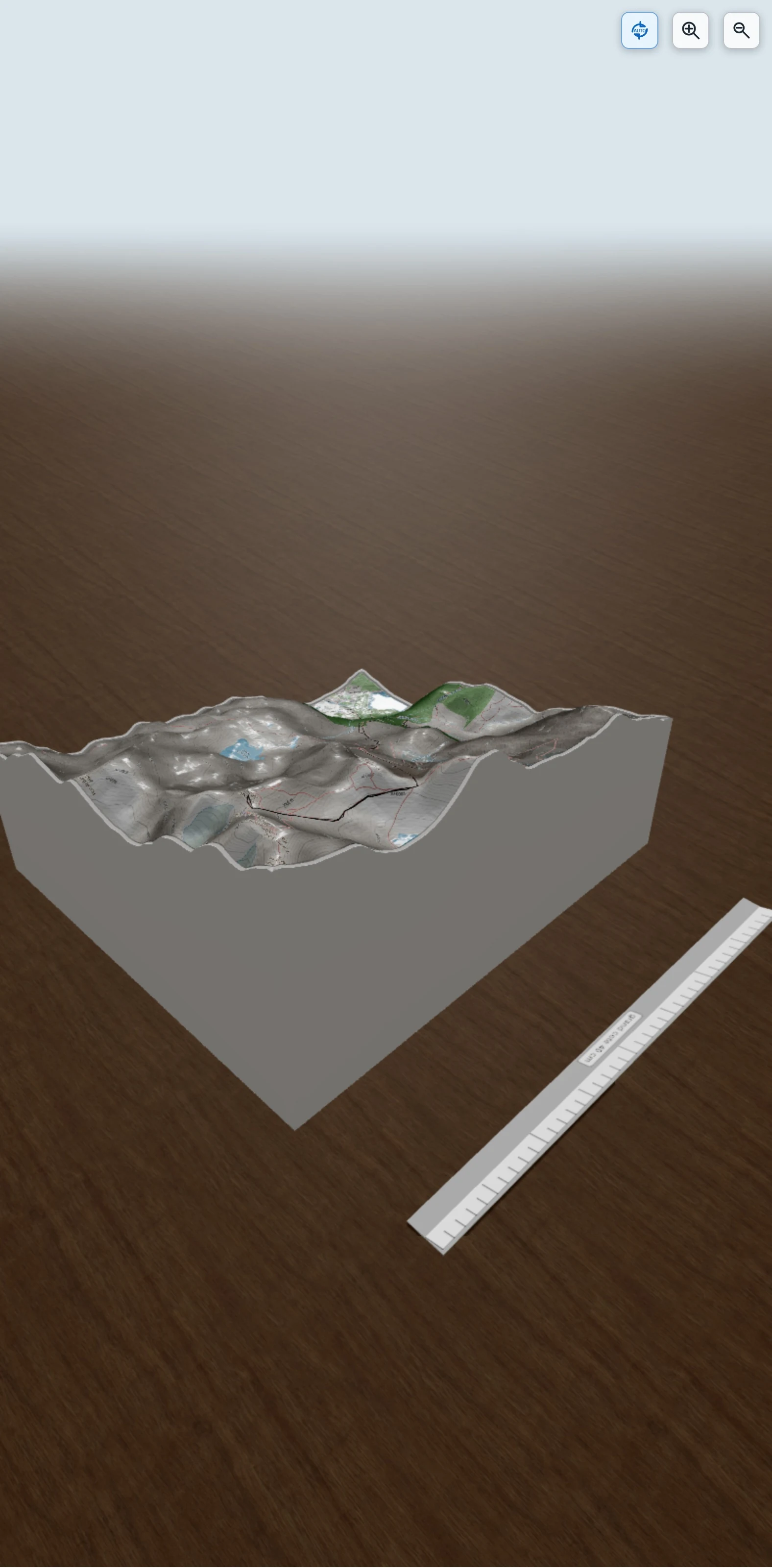 Carte en relief 3D de trace Rando Pico Arnales Norte 3006m, avec relief topographique