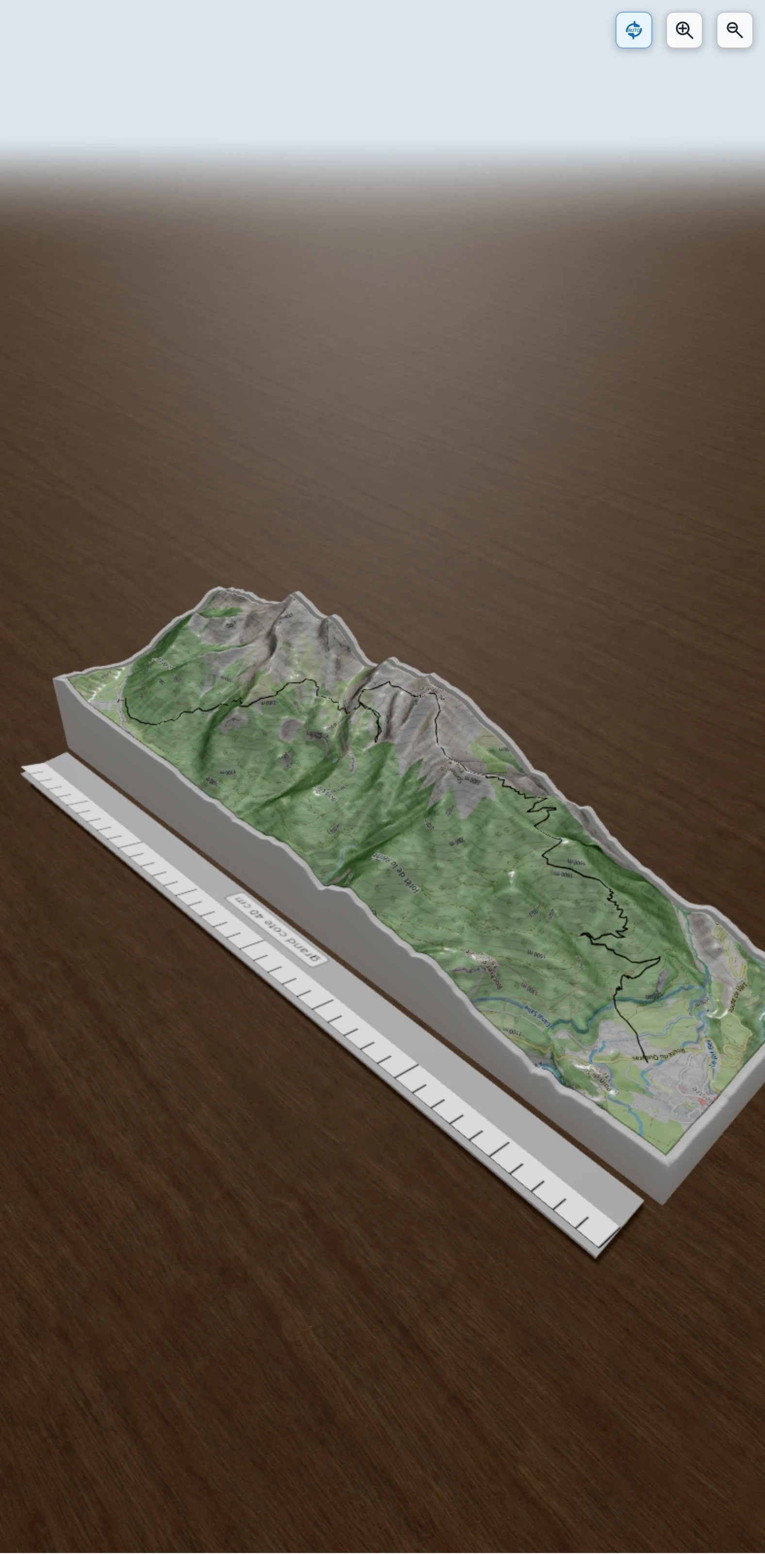 Carte en relief 3D de Trail Guillestre à Ceillac, avec relief topographique