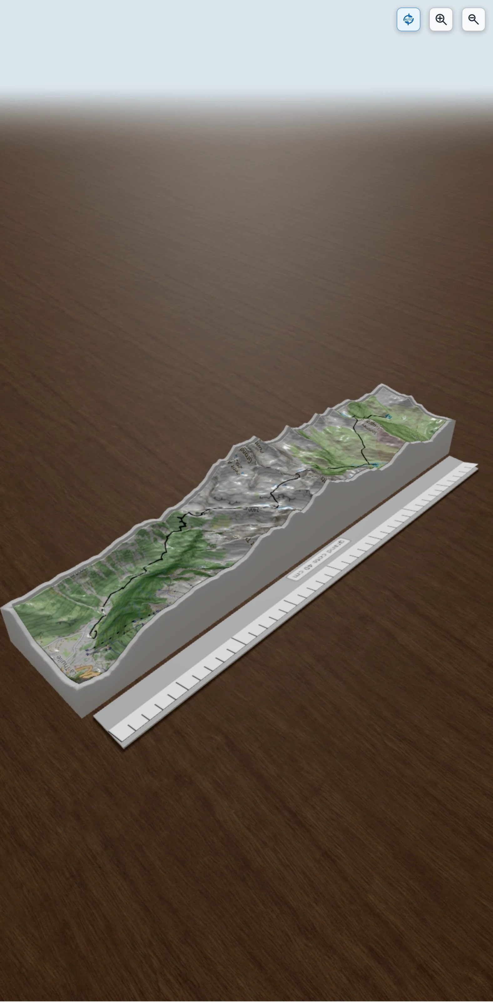 Carte en relief 3D de TransAlpes - Etape 6, avec relief topographique