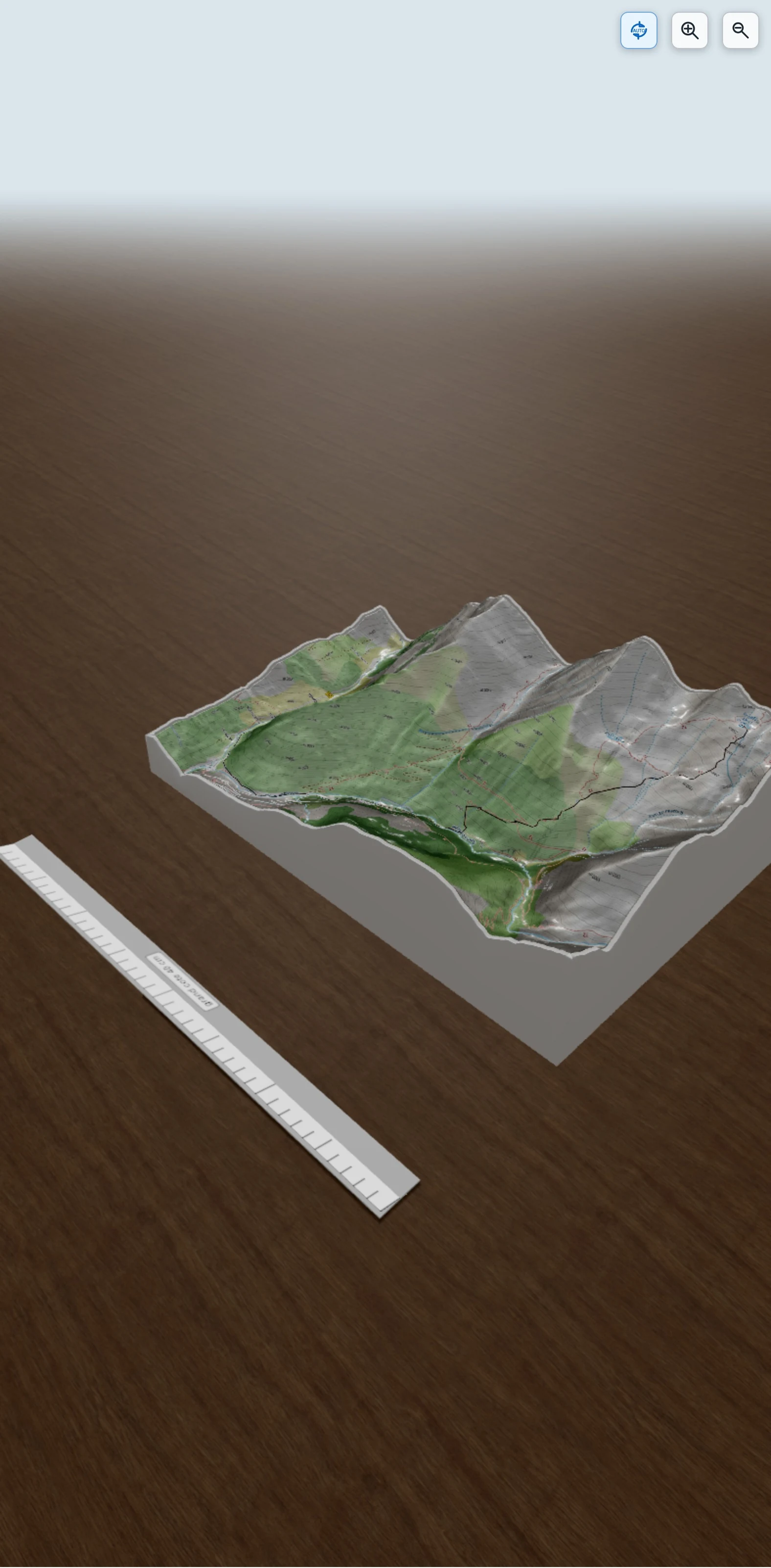 Carte en relief 3D de TransPyr 3 J1 - gîte de Mounicou - refuge du Pinet, avec relief topographique